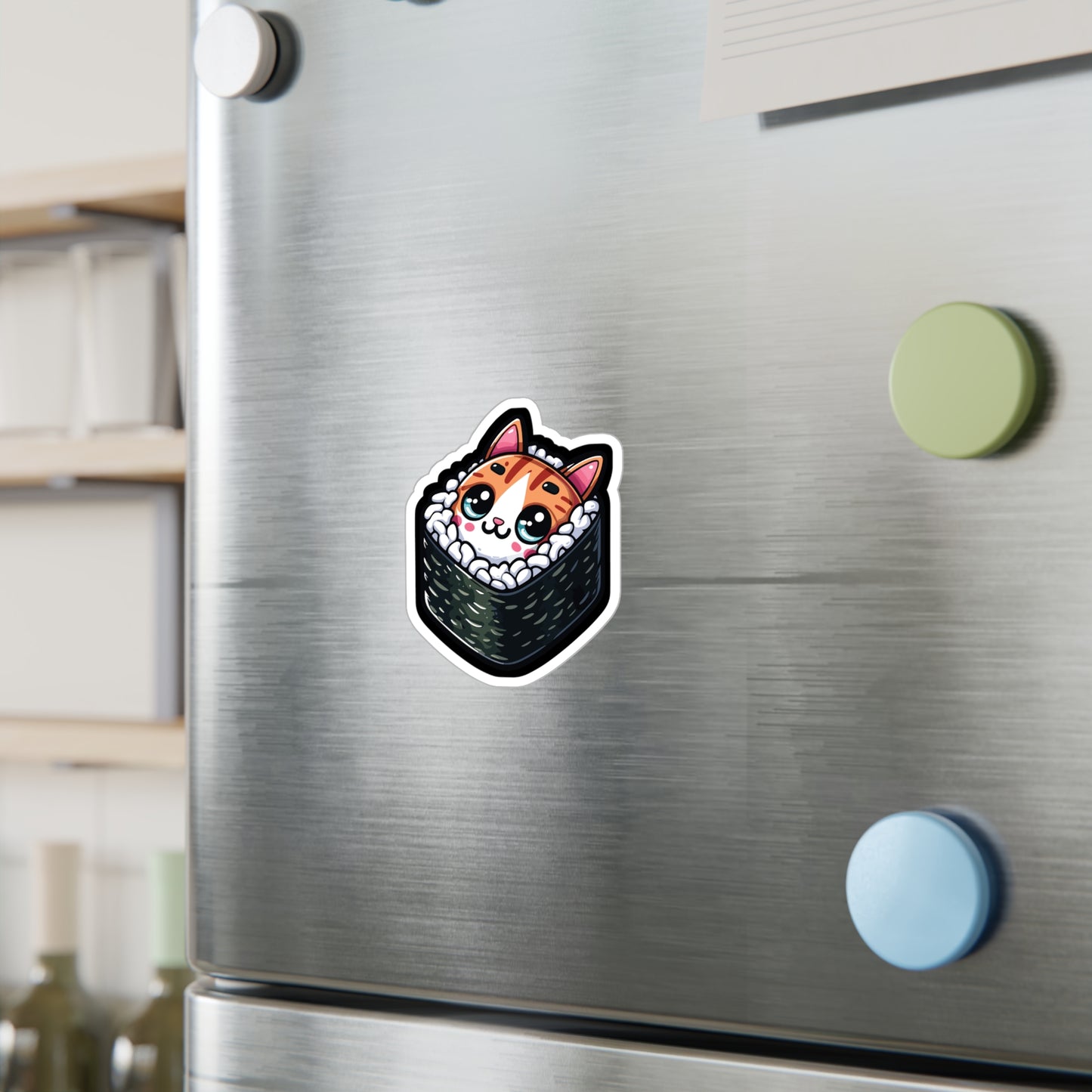 Sushi Cat - Sushi Sticker for Car Laptop Sticker. Water Bottle Sticker, Vinyl Fish Decal, Rolls Sticker - Sushi Gift