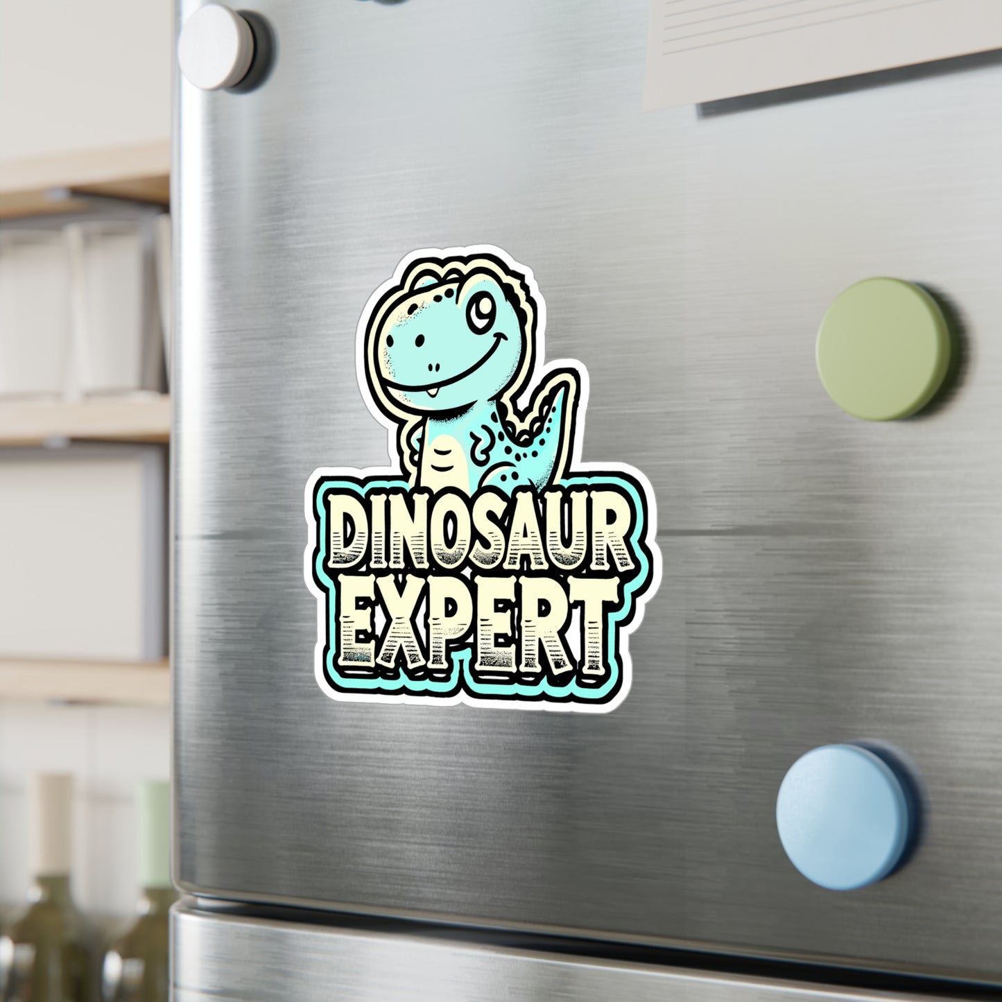 Dinosaur Expert – Vinyl Sticker for Laptop or Water Bottle | Paleontologist Gift, Dinosaur Décal