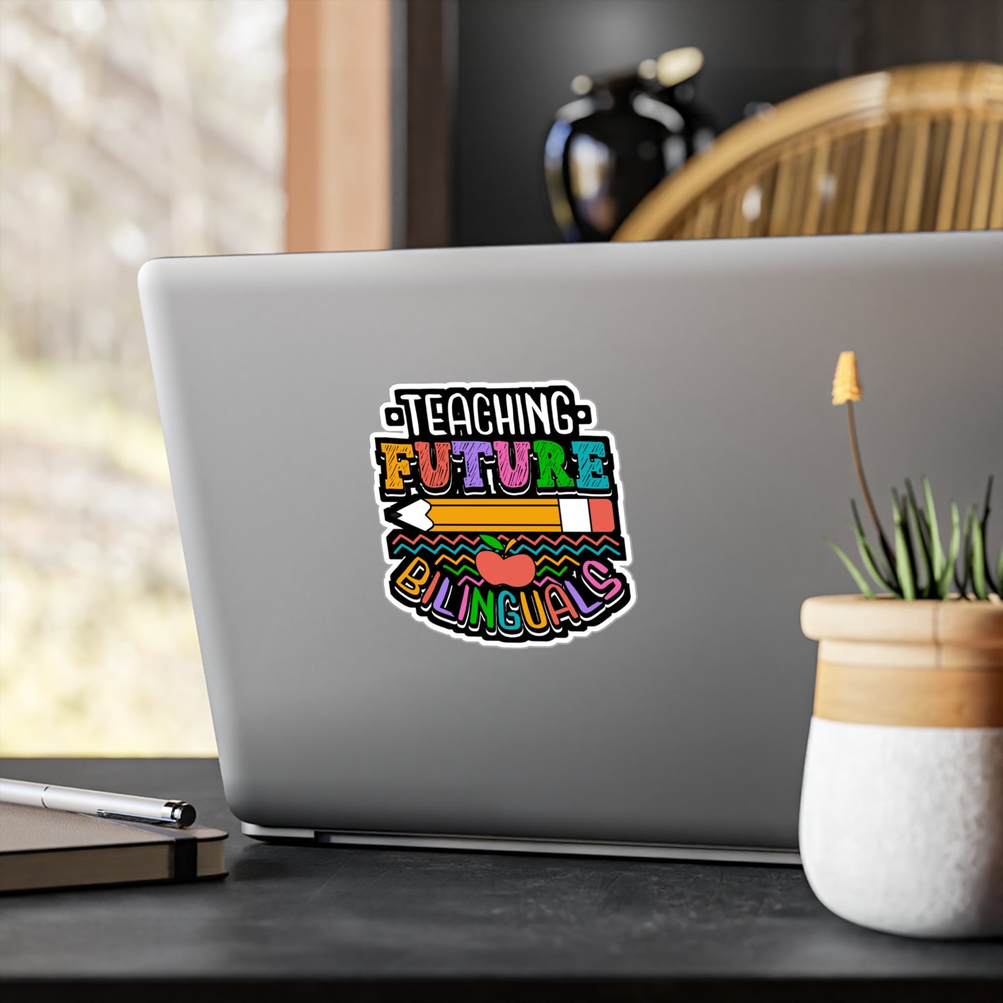 Teaching Future Bilinguals - Spanish Sticker for Laptop Sticker. Water Bottle Sticker, Vinyl Bilingual Decal - Spanish Gift