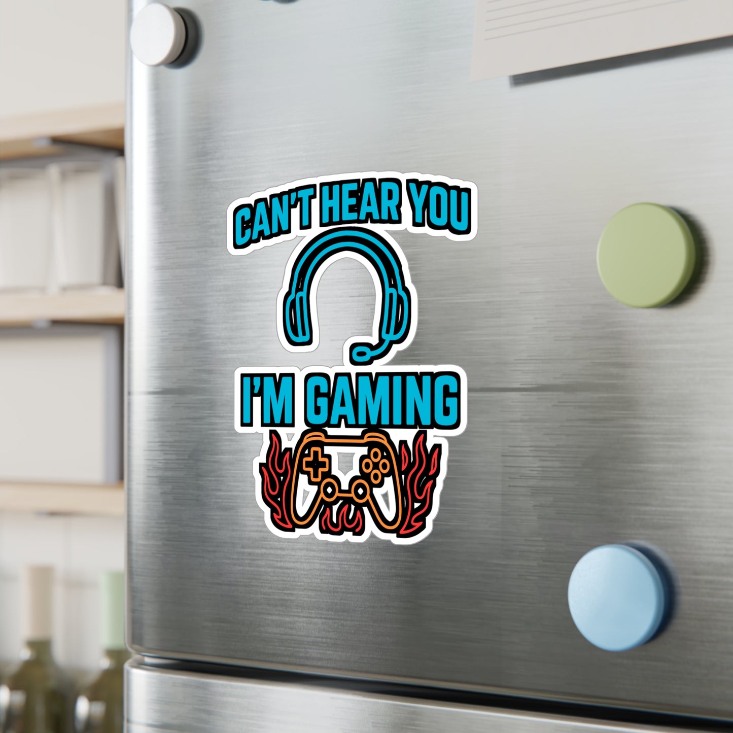 Can't Hear You I'm Gaming - Gaming Sticker for Laptop, Water Bottle, Teens & Adults, Fun Gamer Gift Idea