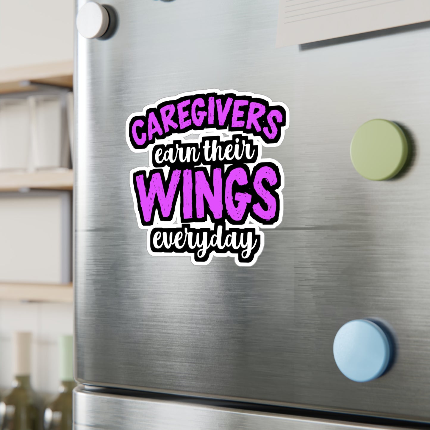 Caregivers Earn Their Wings Everyday | Nurse Sticker | Caregiver Decals | Nursing-student Laptop Sticker | Nurse Gift | Caregiver Gift