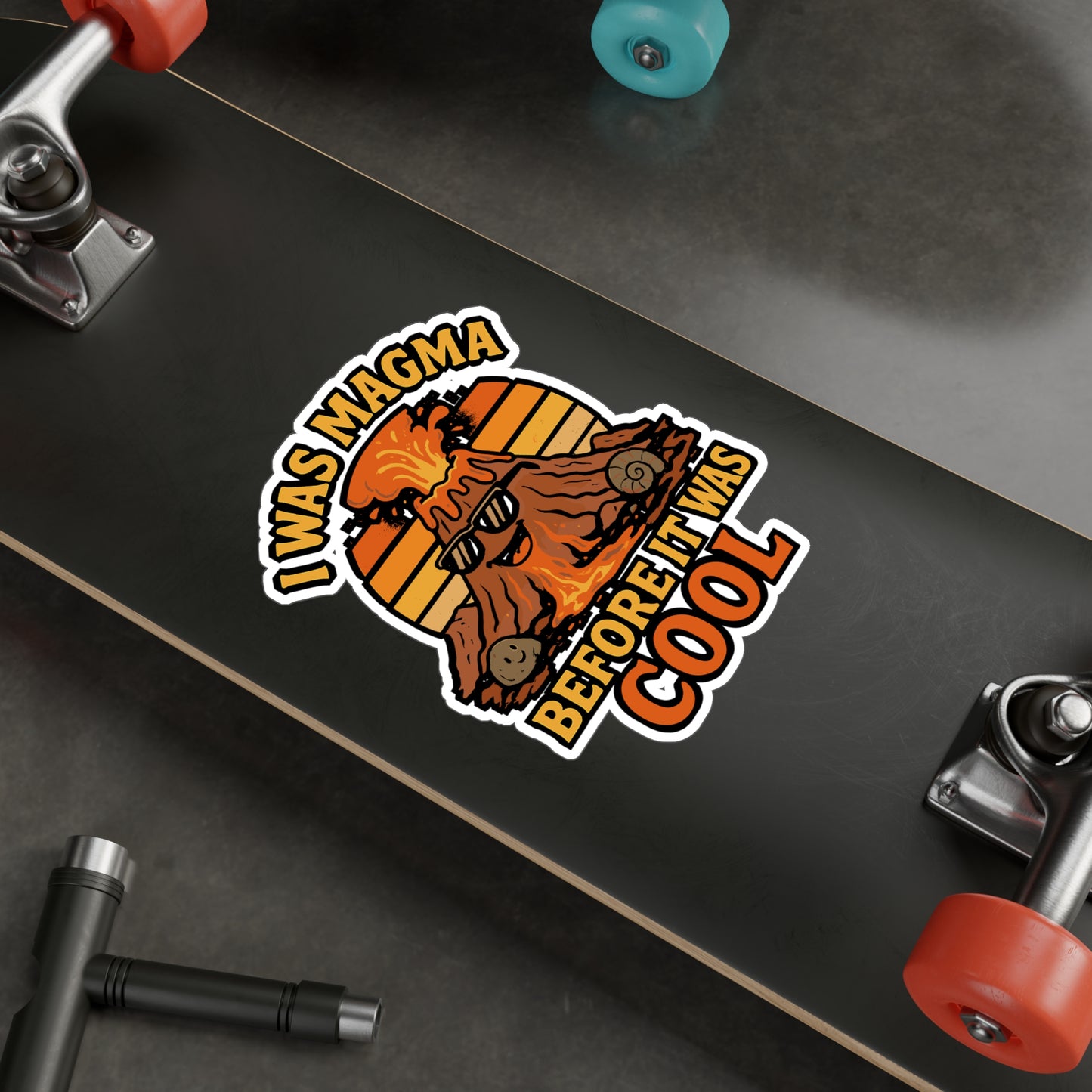 Geology Sticker – "I Was Magma Before It Was Cool" Vinyl Decals for Laptop or Water Bottle, Waterproof Lava & Earthquake Gift