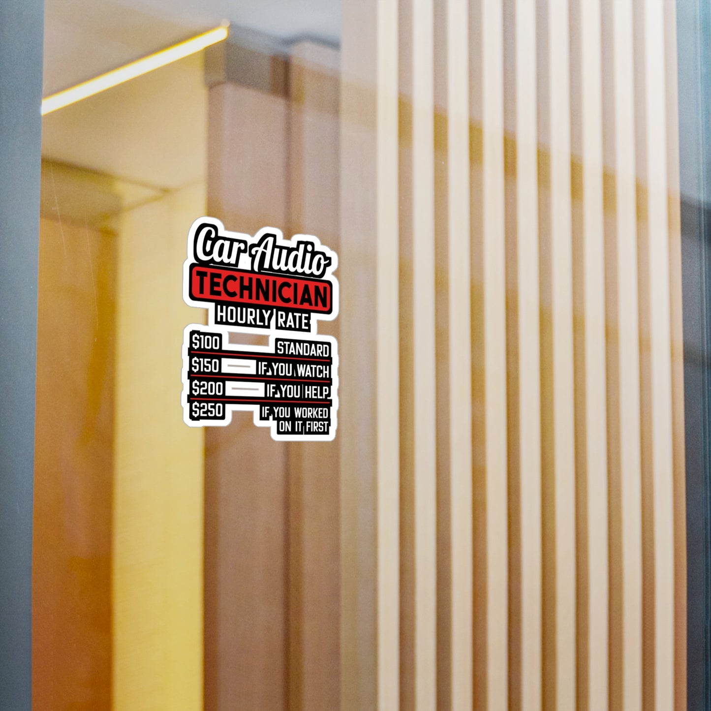 Car Audio Technician Hourly Rate | Car-stereo Sticker | Car-audio Decals | Bass Laptop Sticker | Car-stereo Gift | Car-audio Gift