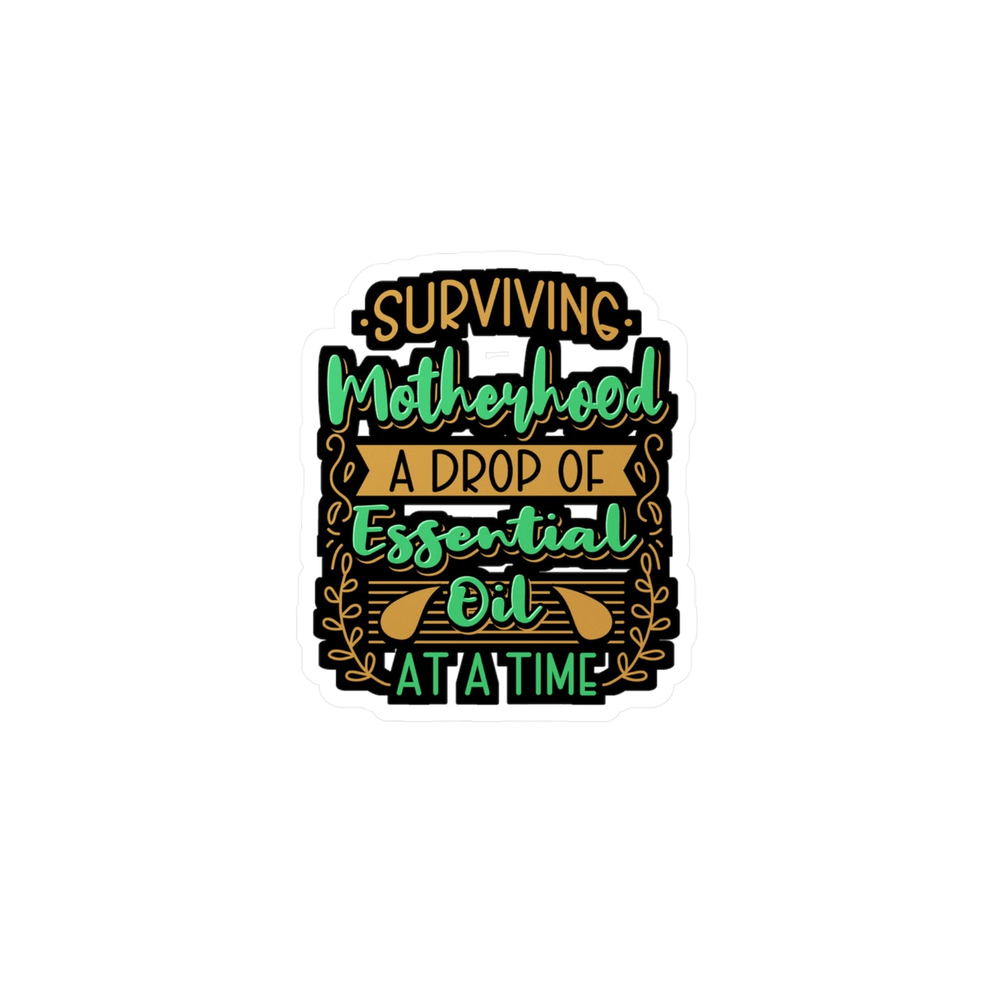 Surviving Motherhood Essential Oil | Cypress Sticker | Tree Decals | Botanical Laptop Sticker | Cypress Gift | Tree Gift