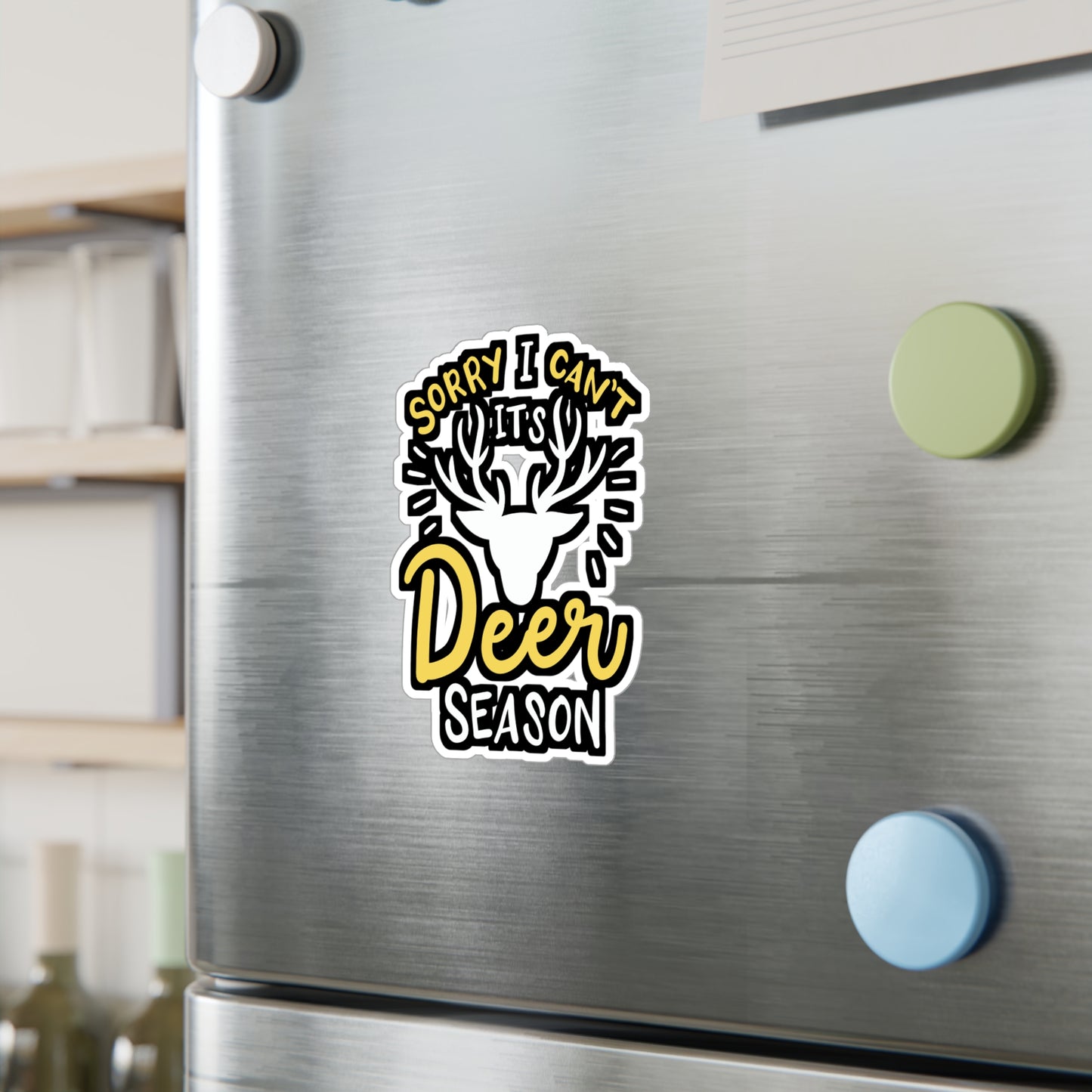 Sorry I Can't It's Deer Season - Deer Sticker for Laptop Sticker. Water Bottle Sticker, Vinyl Venison Decal - Deer Gift