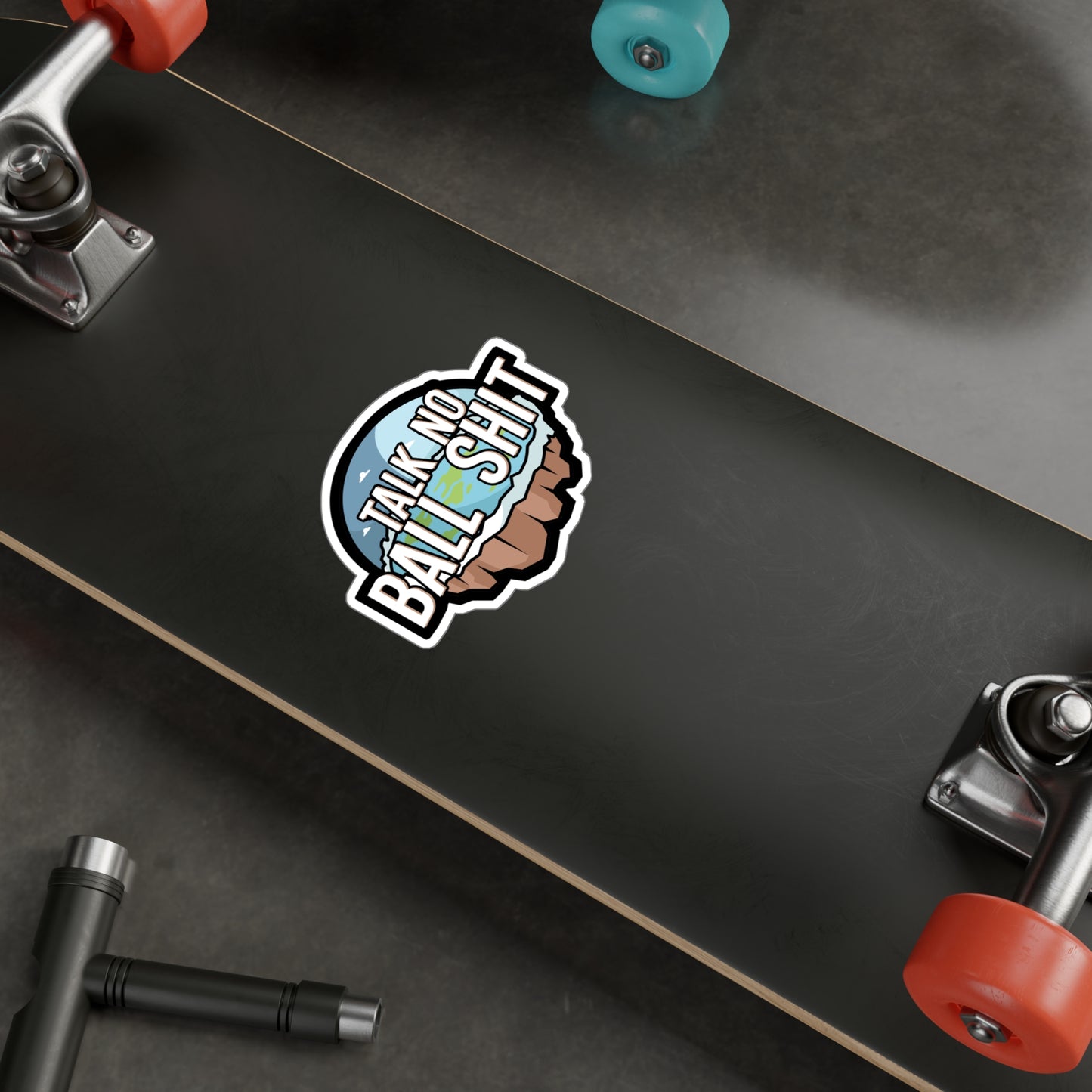 Talk no Ball shit - Flat earth Sticker for Wall, Laptop, Window, Truck, Car Flat earth Gift Vinyl Flat earther Decal Sticker