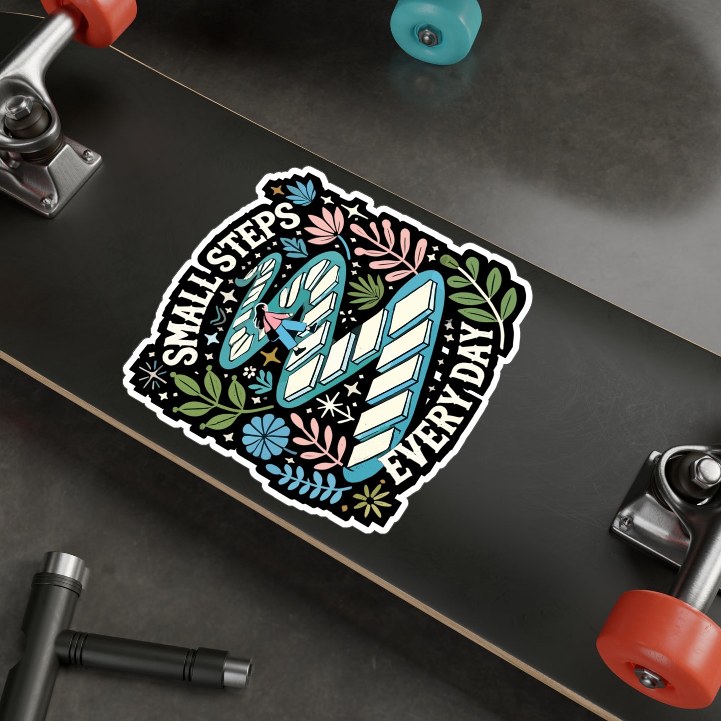 Small Steps Every Day - Small steps Sticker for Laptop Sticker. Water Bottle Sticker, Vinyl Growth Decal - Small steps Gift