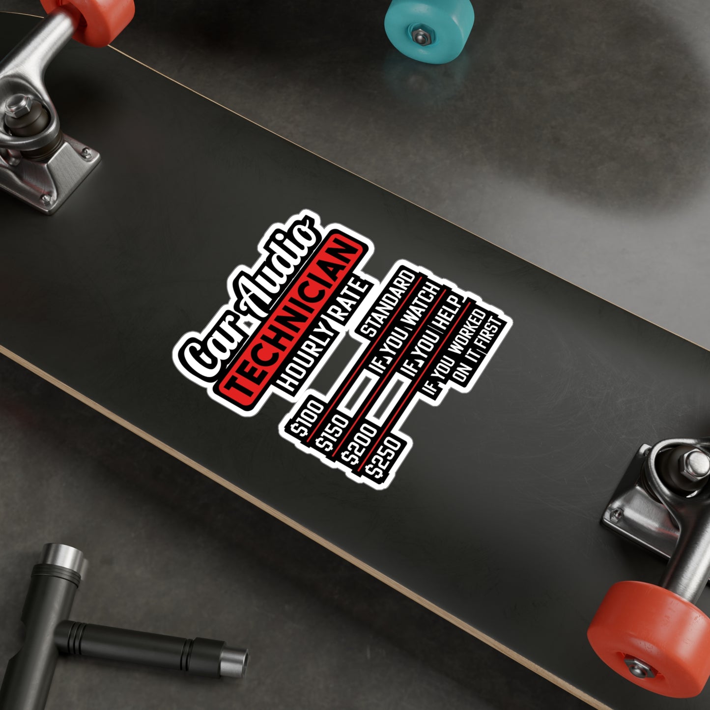 Car Audio Technician Hourly Rate | Car-stereo Sticker | Car-audio Decals | Bass Laptop Sticker | Car-stereo Gift | Car-audio Gift