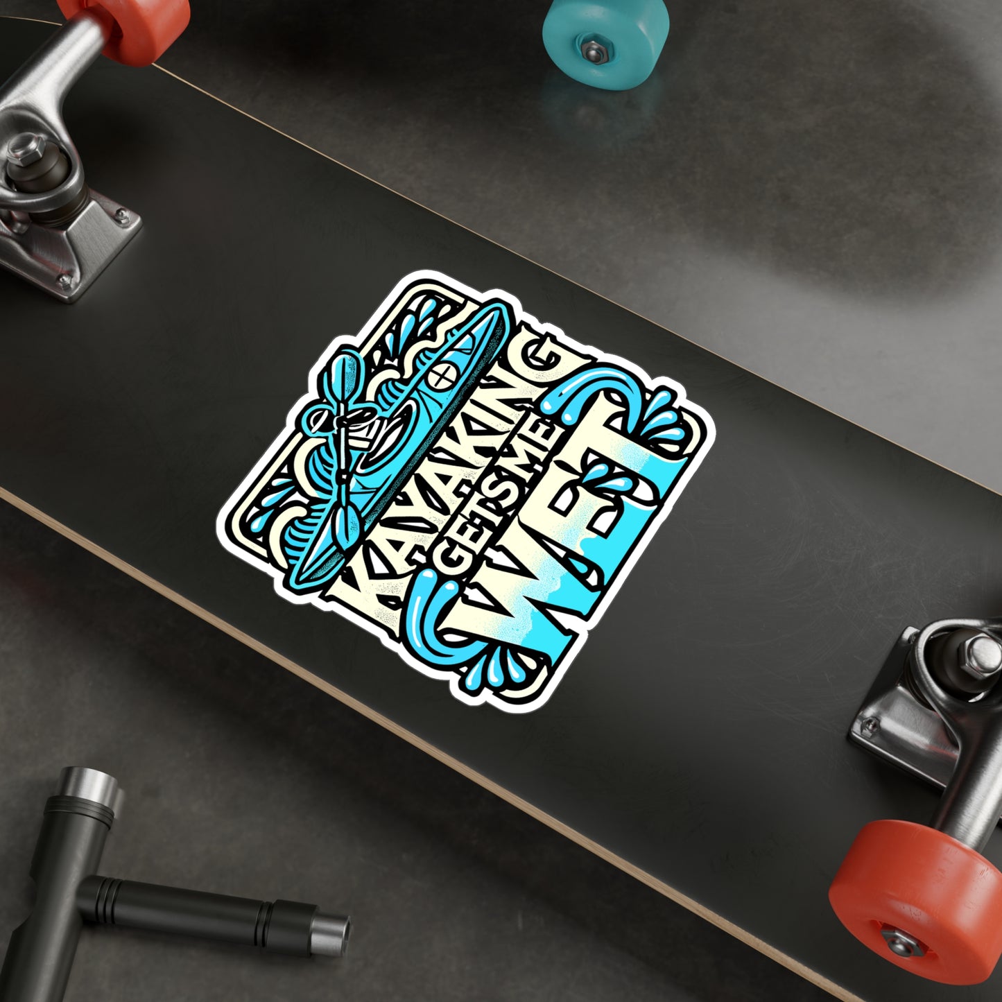 Kayaking Gets Me Wet – Vinyl Kayak Sticker for Car Window, Laptop & Water Bottle | Canoe Decal, Kayak Gift for Outdoor Lover