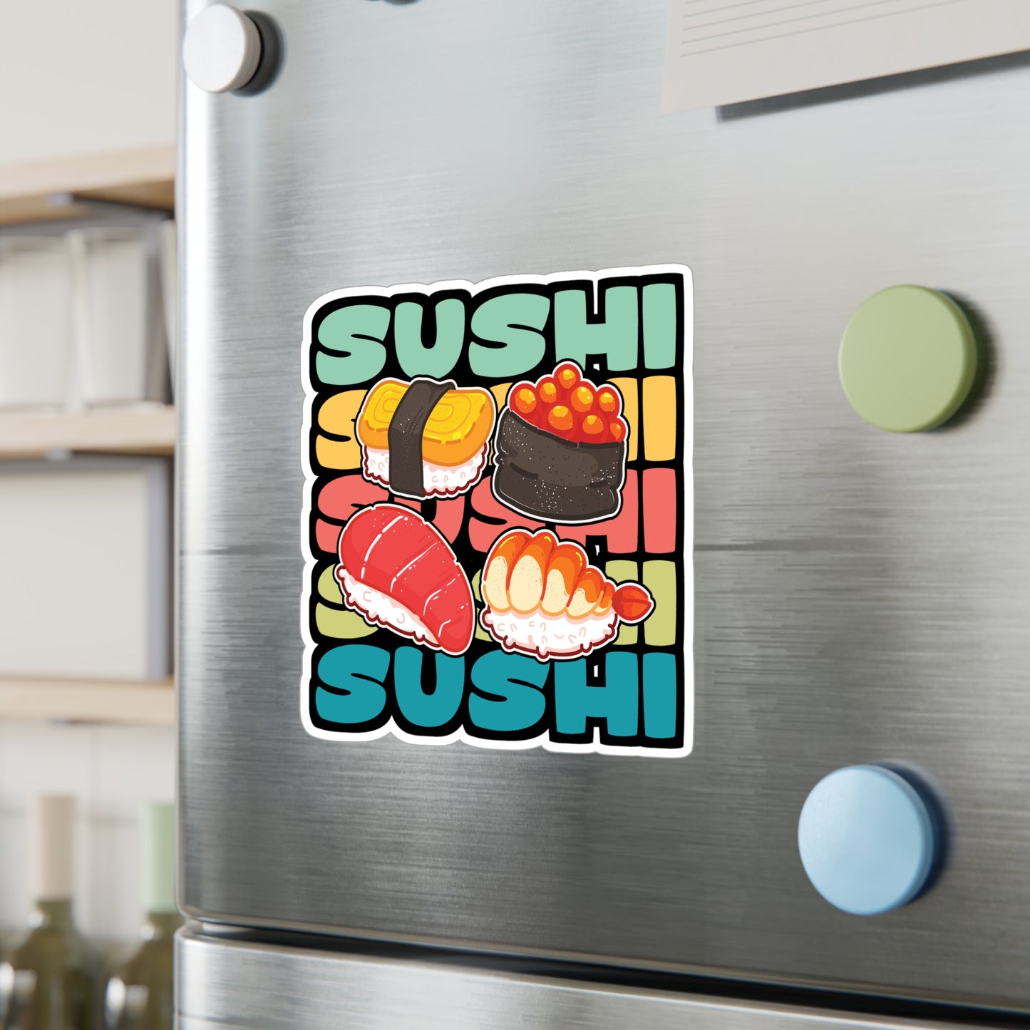 Sushi - Japan Sticker for Car Window Laptop Sticker. Water Bottle Sticker, Vinyl Japanese Decal, Gift idea Sticker - Japan Gift