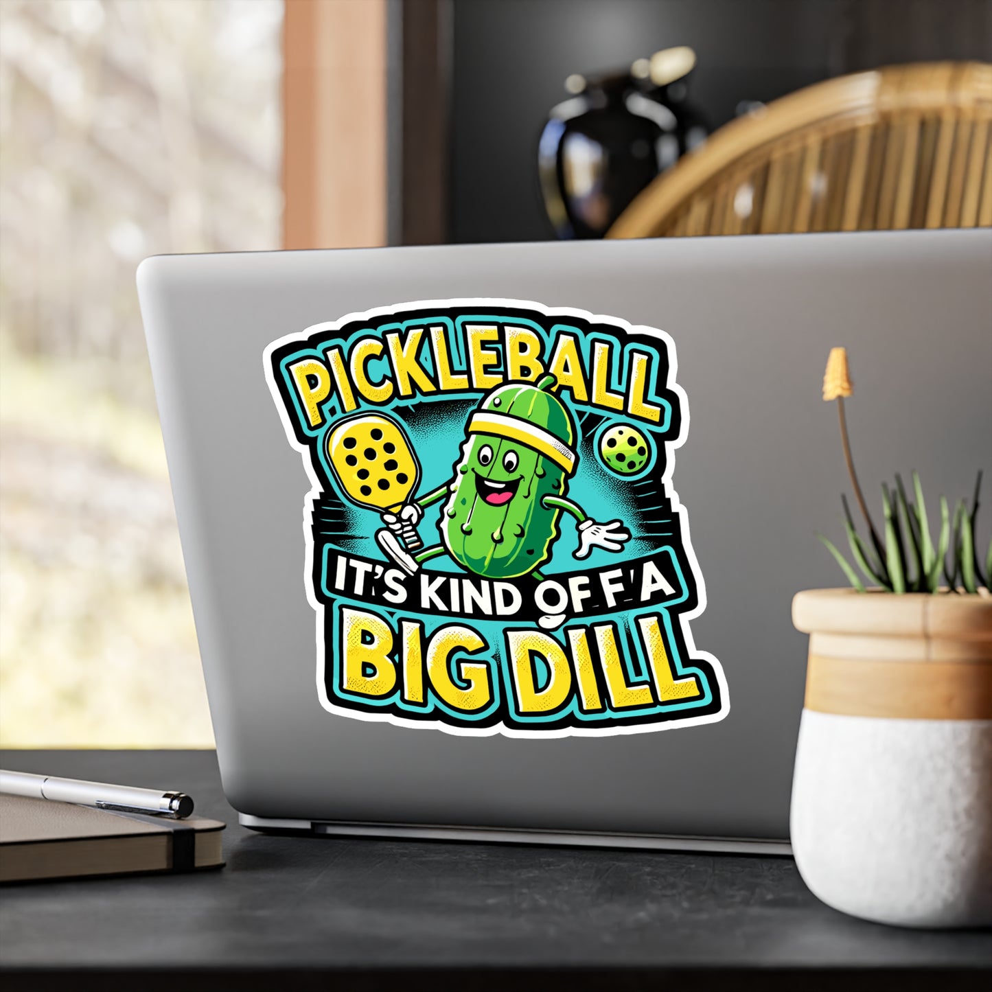 Pickleball It's Kind Of A Big Dill - Pickleball Sticker for Laptop Sticker. Water Bottle Sticker, Vinyl Dink Decal - Pickleball Gift