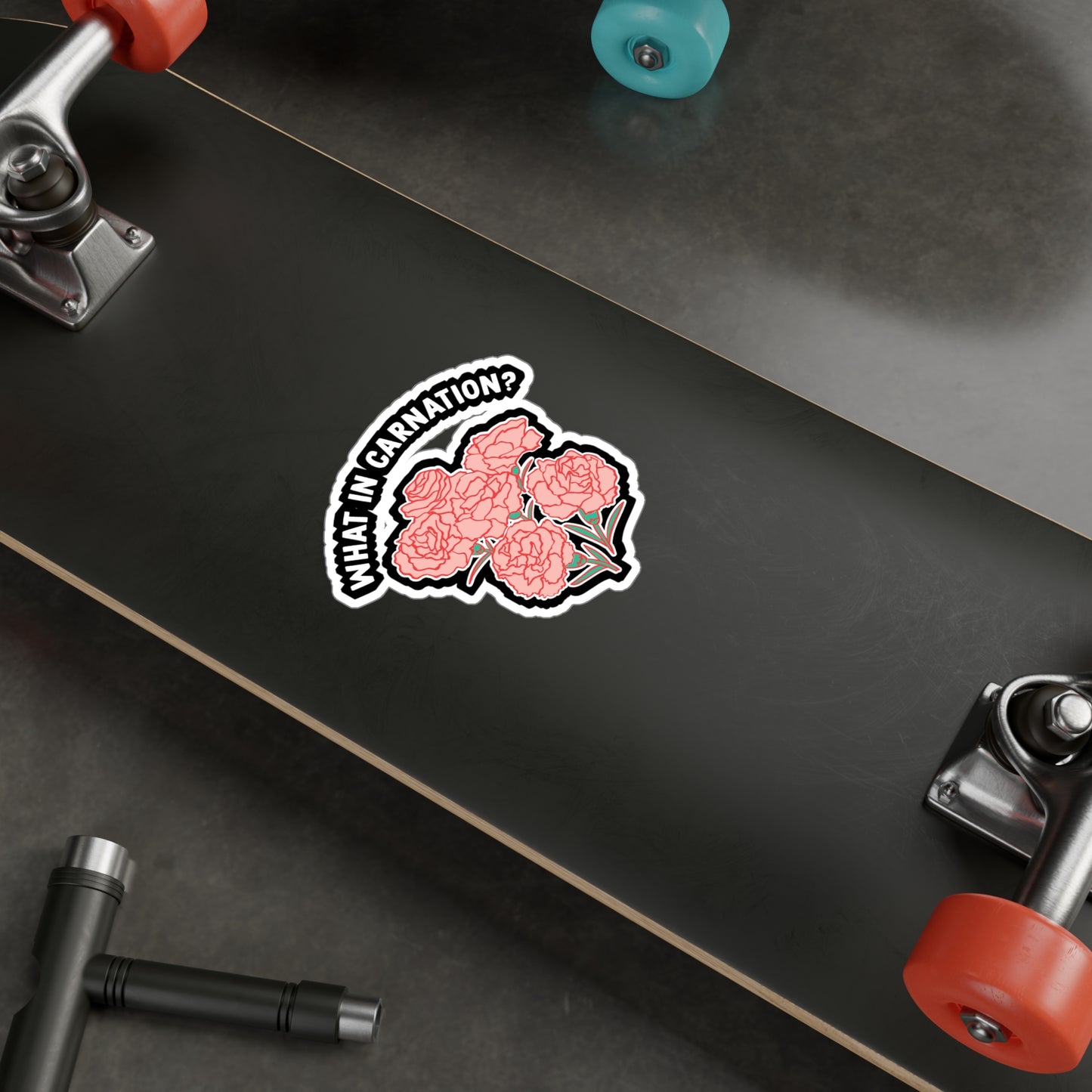 What In Carnation Gardening | Carnation Sticker | Florists Decals | Gardening Laptop Sticker | Carnation Gift | Florists Gift