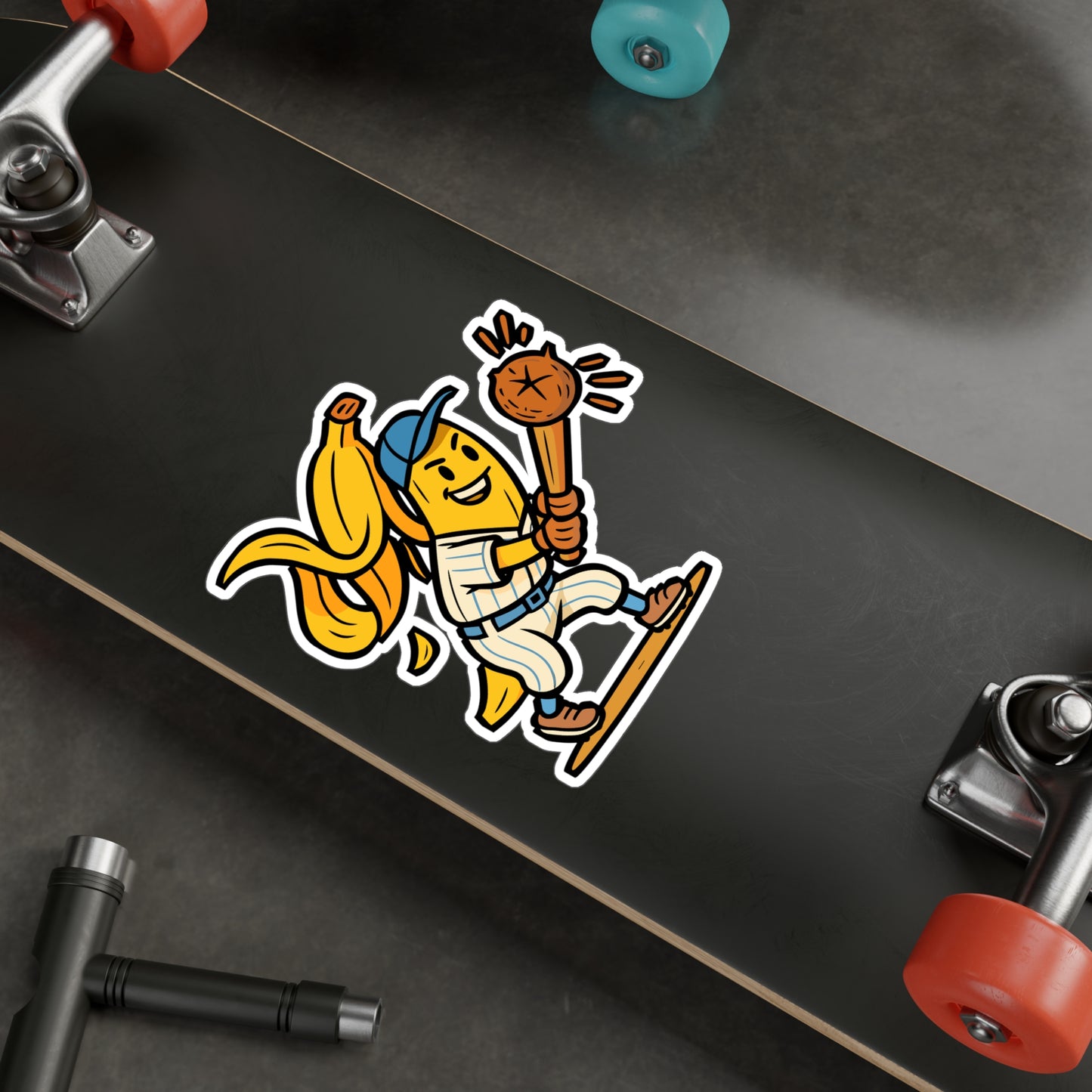 Baseball Banana - Baseball Sticker for Laptop, Water Bottle, Kids & Teens, Funny Sports Gift Idea