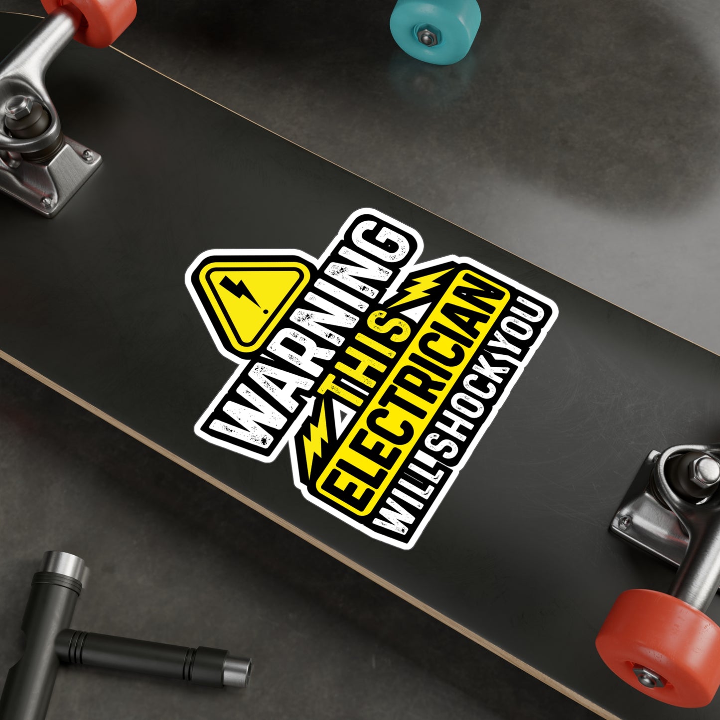 Warning This Electrician Will Shock You - Electrician Sticker for Wall, Laptop, Window, Truck, Car Electrician Gift Vinyl Stripper Decal Sticker