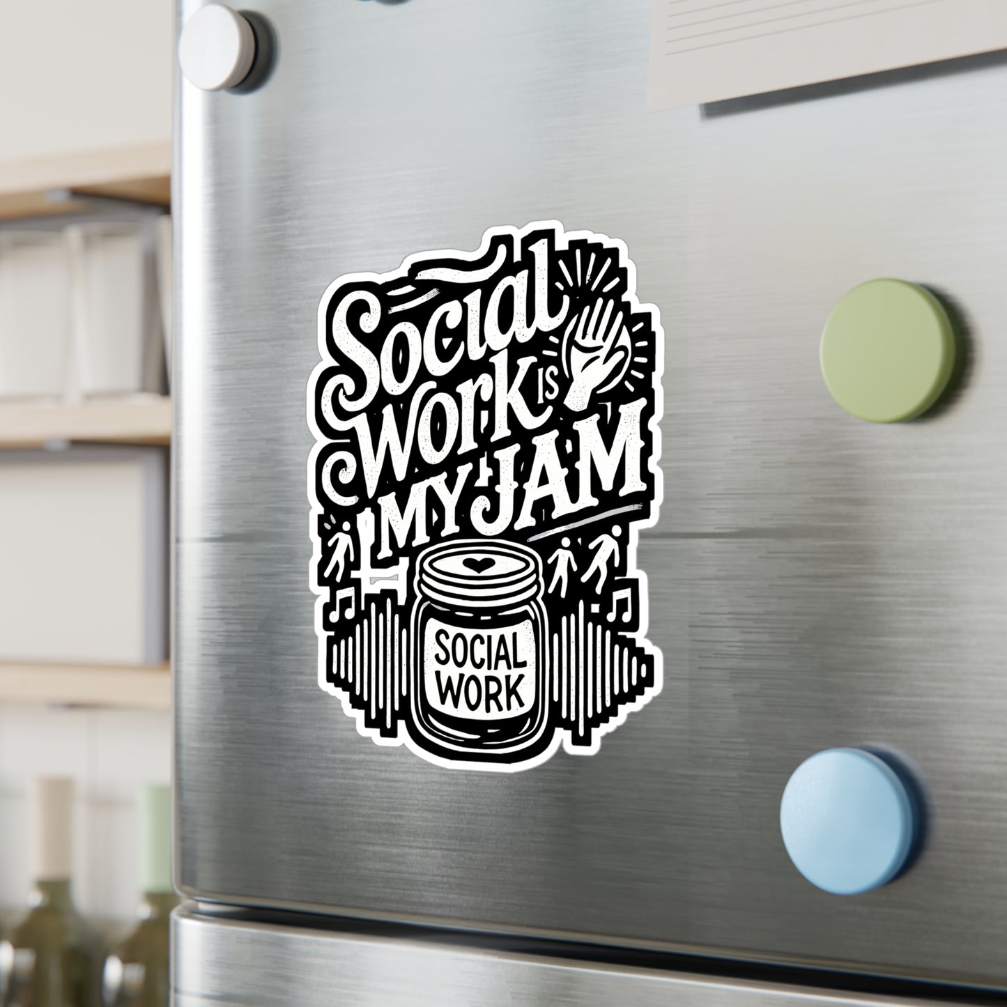 Social Work Is My Jam - Social worker Sticker for Laptop Sticker. Water Bottle Sticker, Vinyl Social work Decal - Social worker Gift