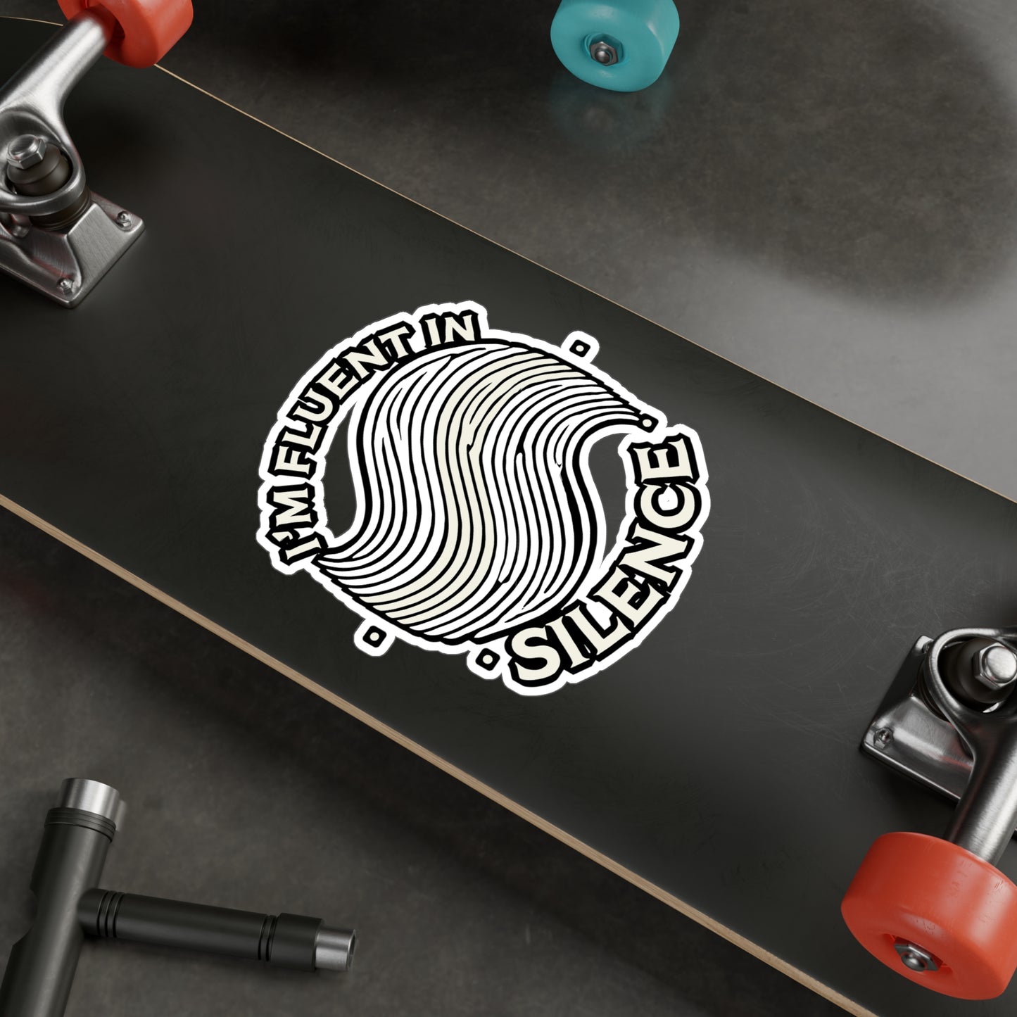 I'm Fluent in Silence – Vinyl Sticker for Laptop & Water Bottle | Antisocial Introvert Gift, Funny Decal for Introverts