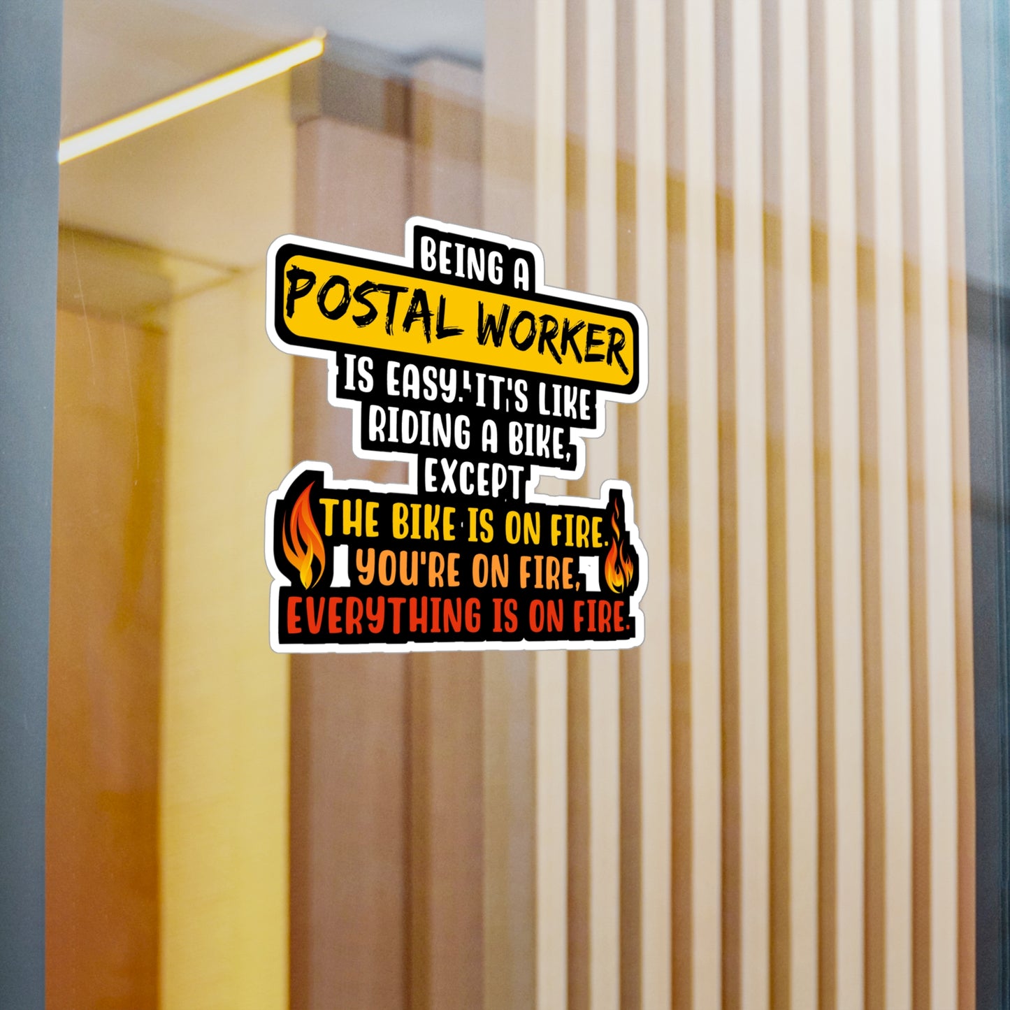 Being A Postal Worker Is Easy | Postal worker Sticker | Funny postal worker Decals | Postal worker Gift