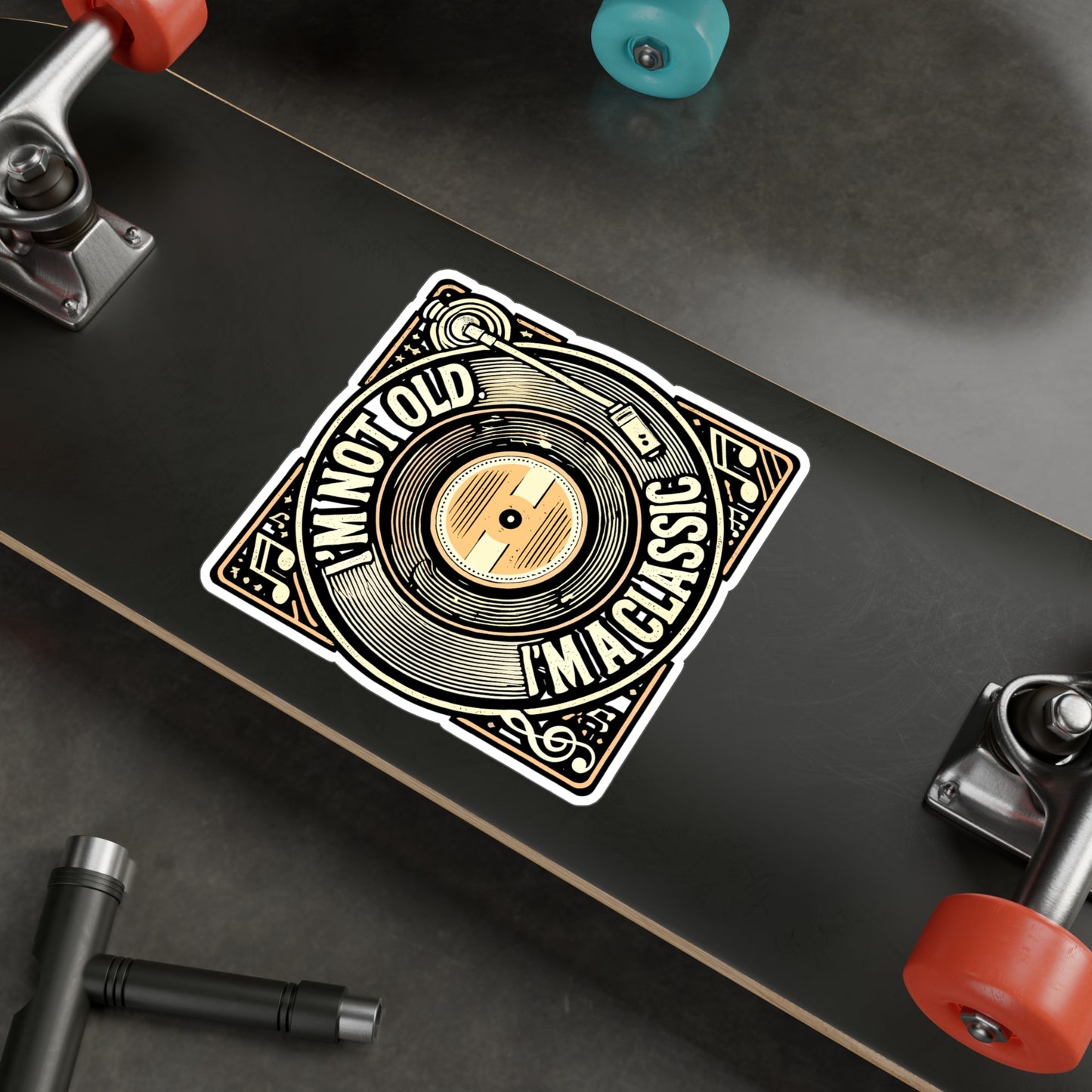I'm Not Old I'm A Classic – Vinyl Record Sticker for Laptop or Water Bottle | Retro Album Decal Gift for Music Lovers