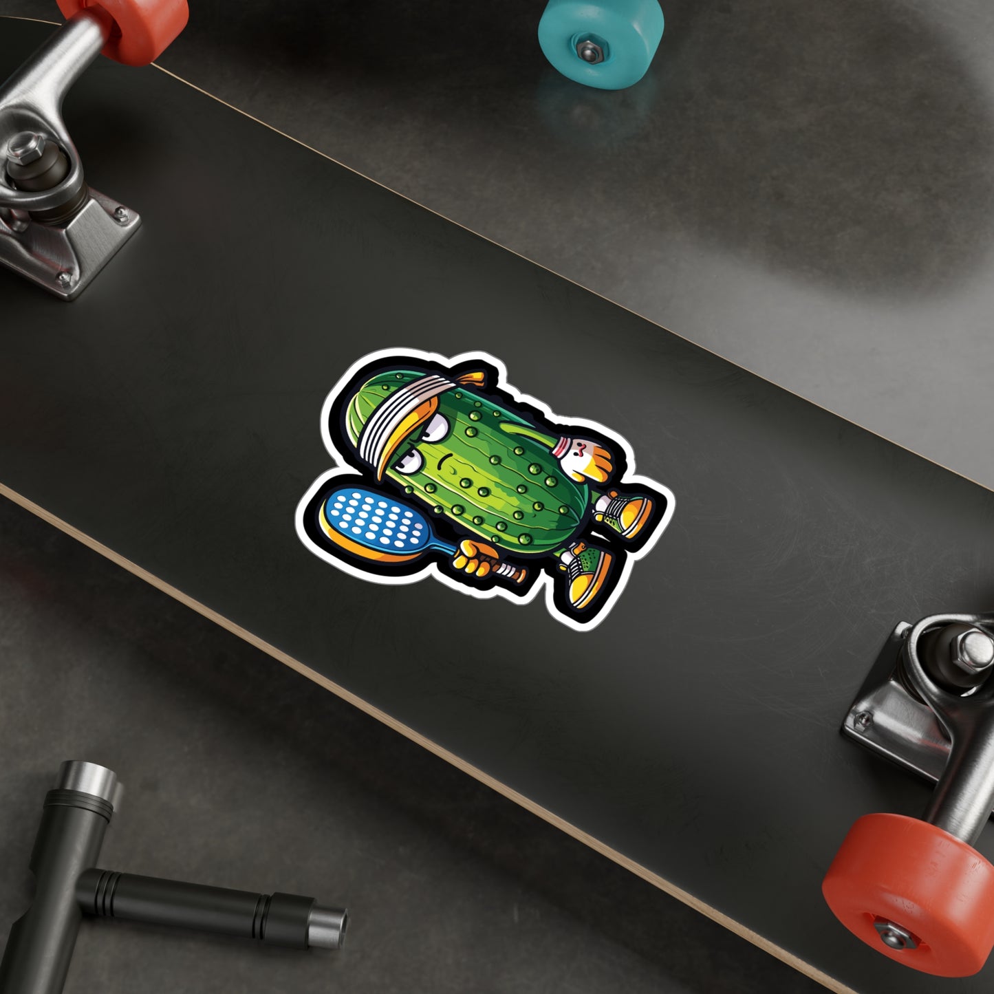 Cucumber Pickleball Player - Pickleball Sticker for Laptop Sticker. Water Bottle Sticker, Vinyl Dink Decal - Pickleball Gift