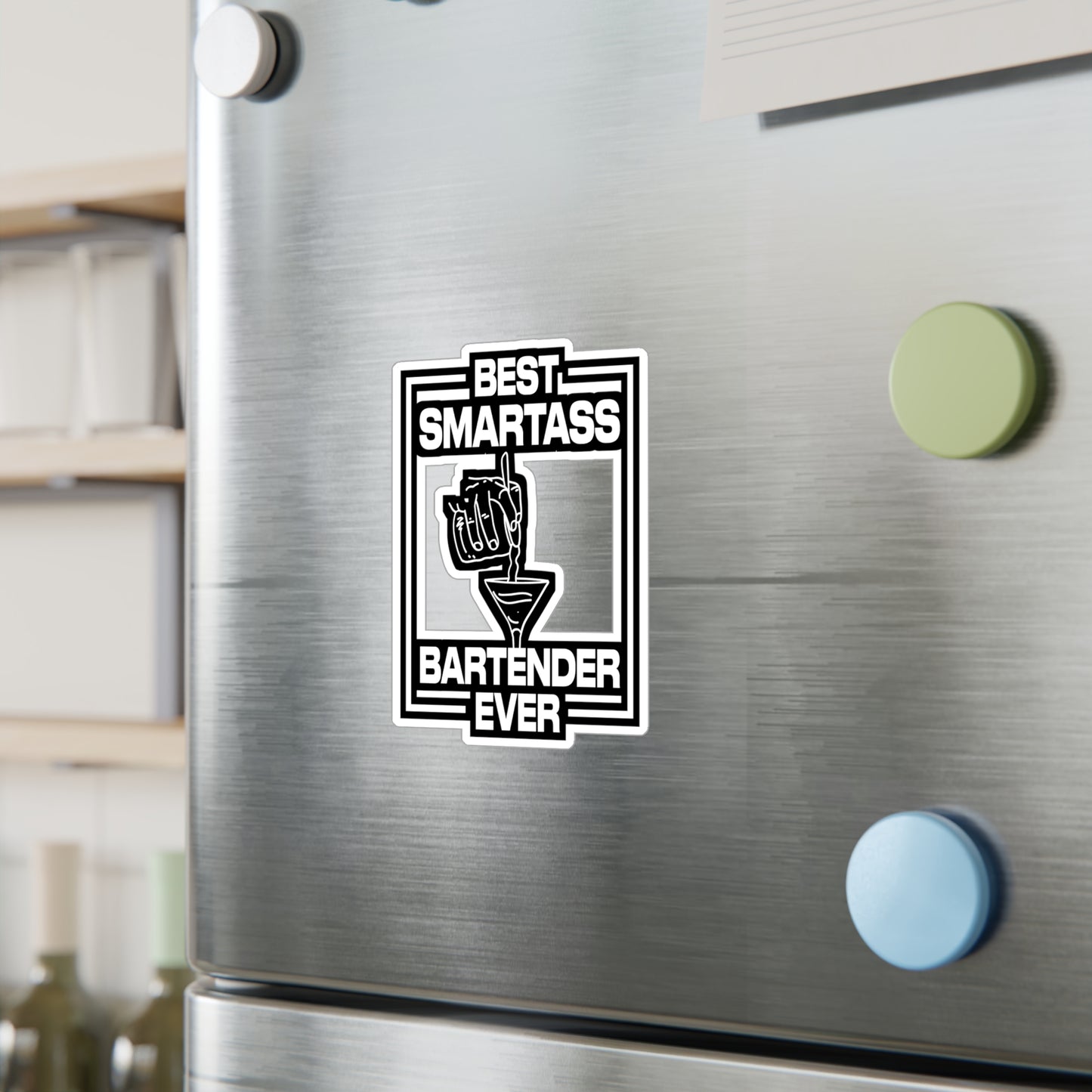 Best Smartass Bartender Ever | Bartender Sticker | Tip Decals | Bar Laptop Sticker | Bartender Gift | Tip Gift