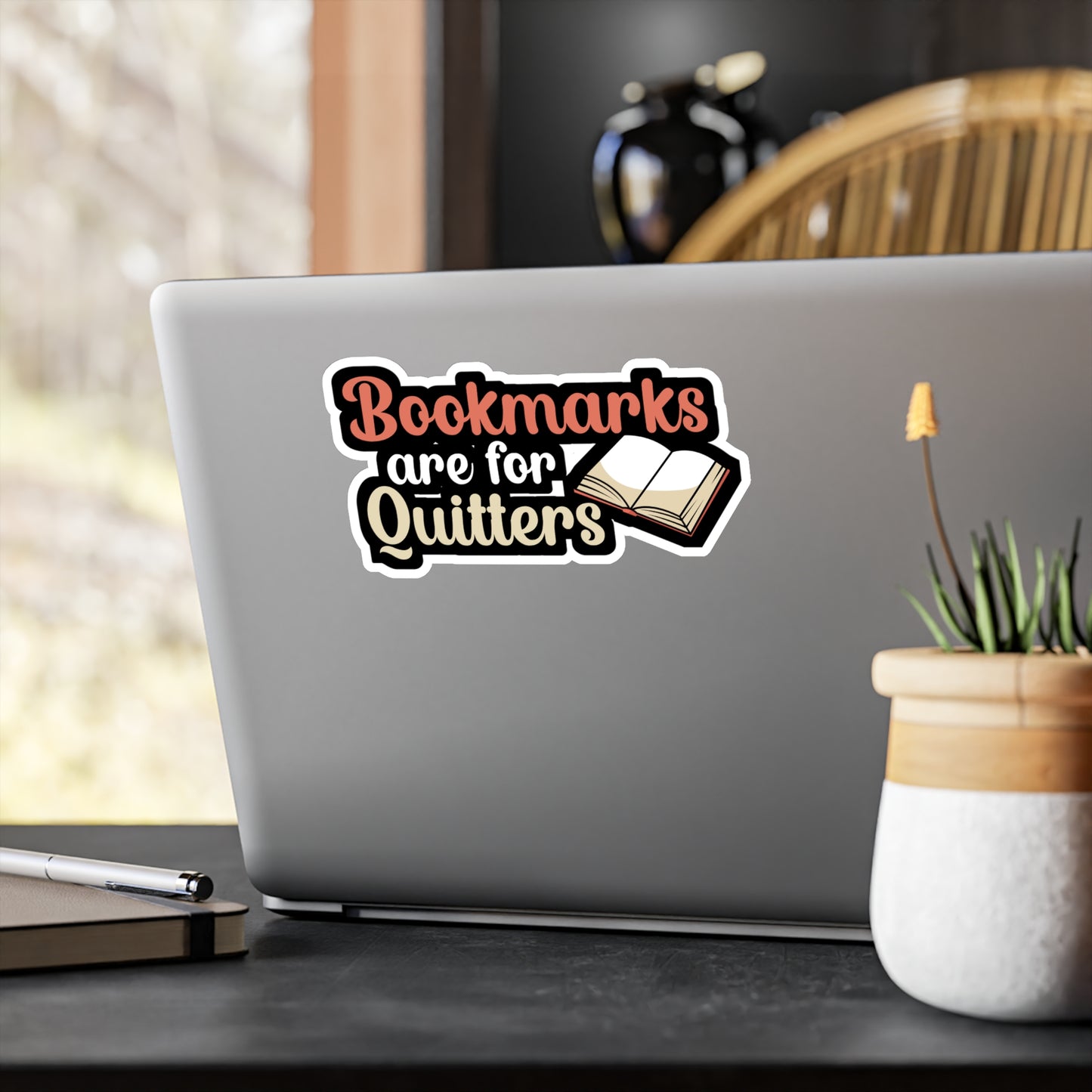 Bookmarks are for Quitters - Author Sticker for Book, Wall, Laptop, Window, Truck, Car Author Gift Vinyl Writer Decal Sticker