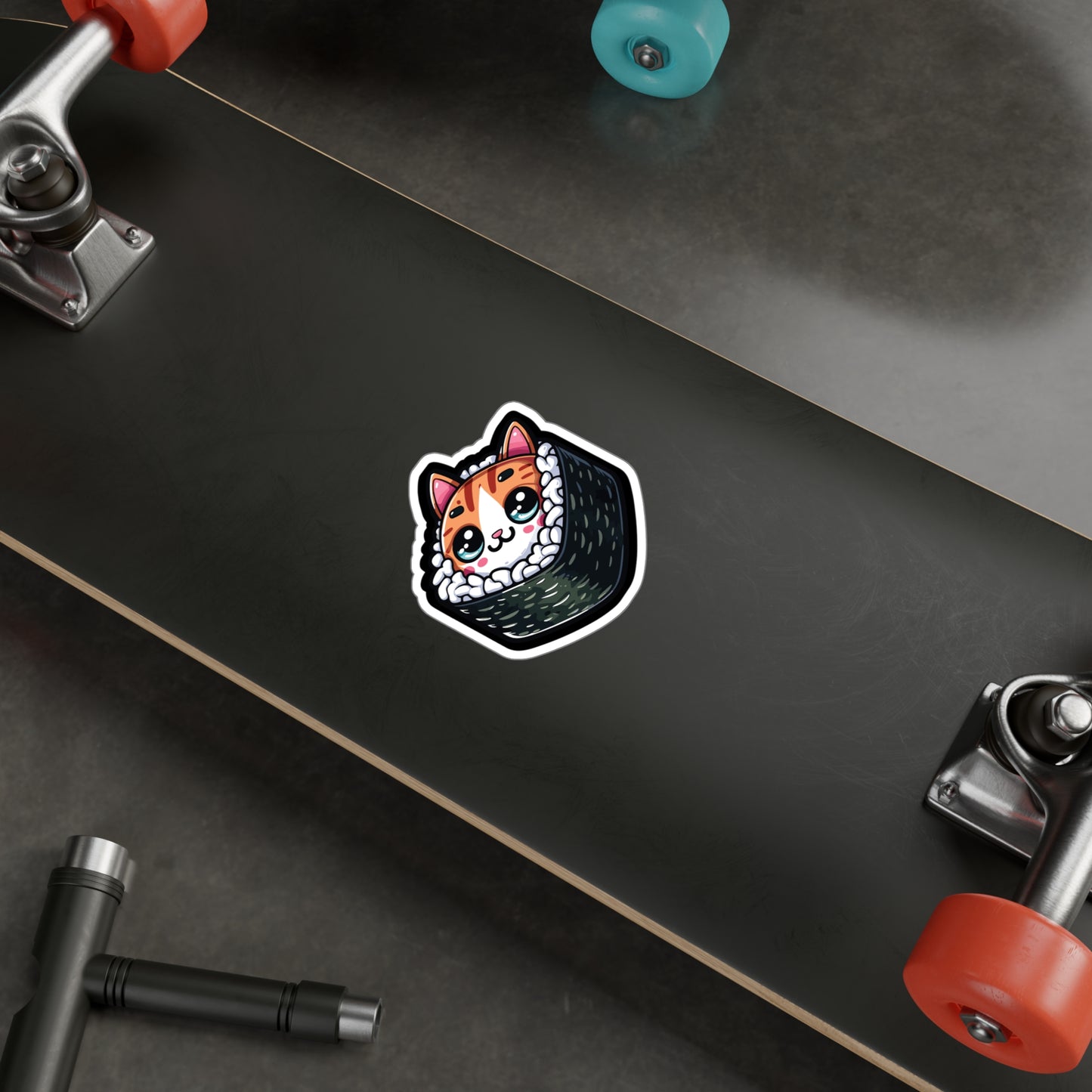 Sushi Cat - Sushi Sticker for Car Laptop Sticker. Water Bottle Sticker, Vinyl Fish Decal, Rolls Sticker - Sushi Gift