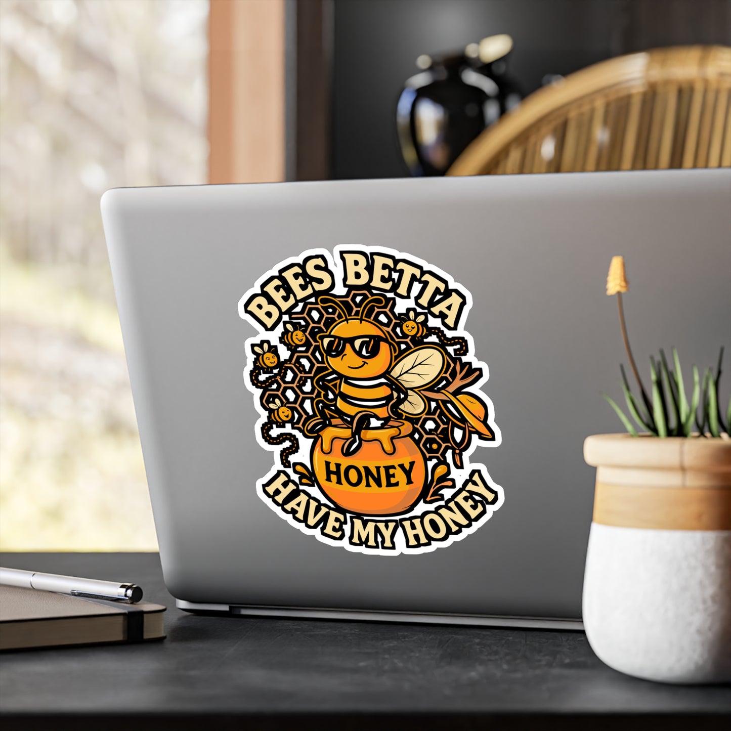Bees Betta Have My Honey – Beekeeping Sticker for Laptop or Water Bottle | Funny Vinyl Decal Gift for Beekeepers