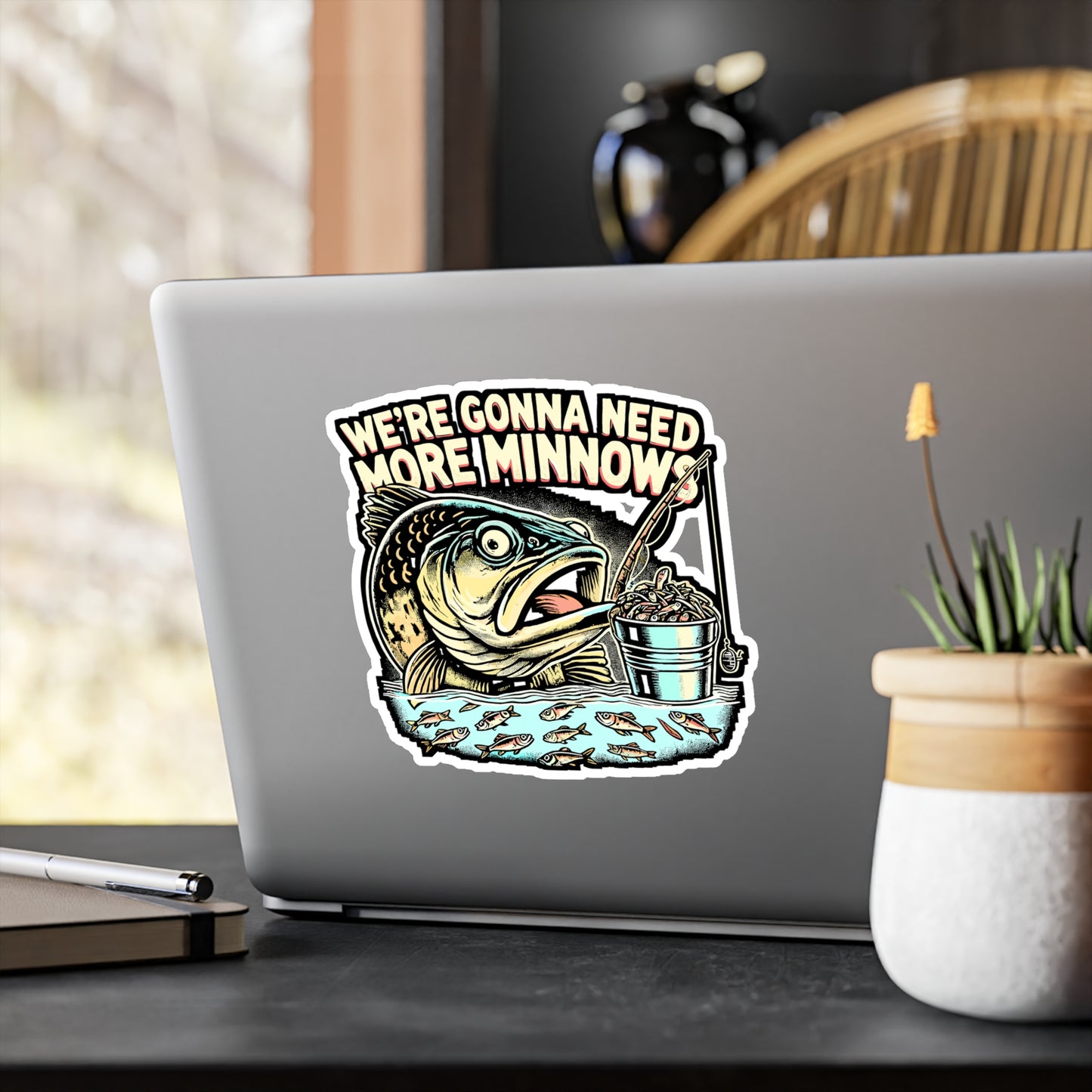 We're Gonna Need More Minnows – Funny Fishing Sticker for Tackle Box, Laptop, or Water Bottle | Vinyl Outdoor Adventure Gift