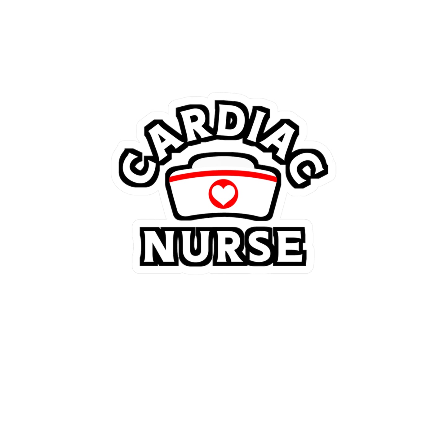 Cardiac Nurse Vinyl Decal for Car Window, Laptop, Water Bottle | Heart Sticker | Perfect Gift for Cardiac Nurse