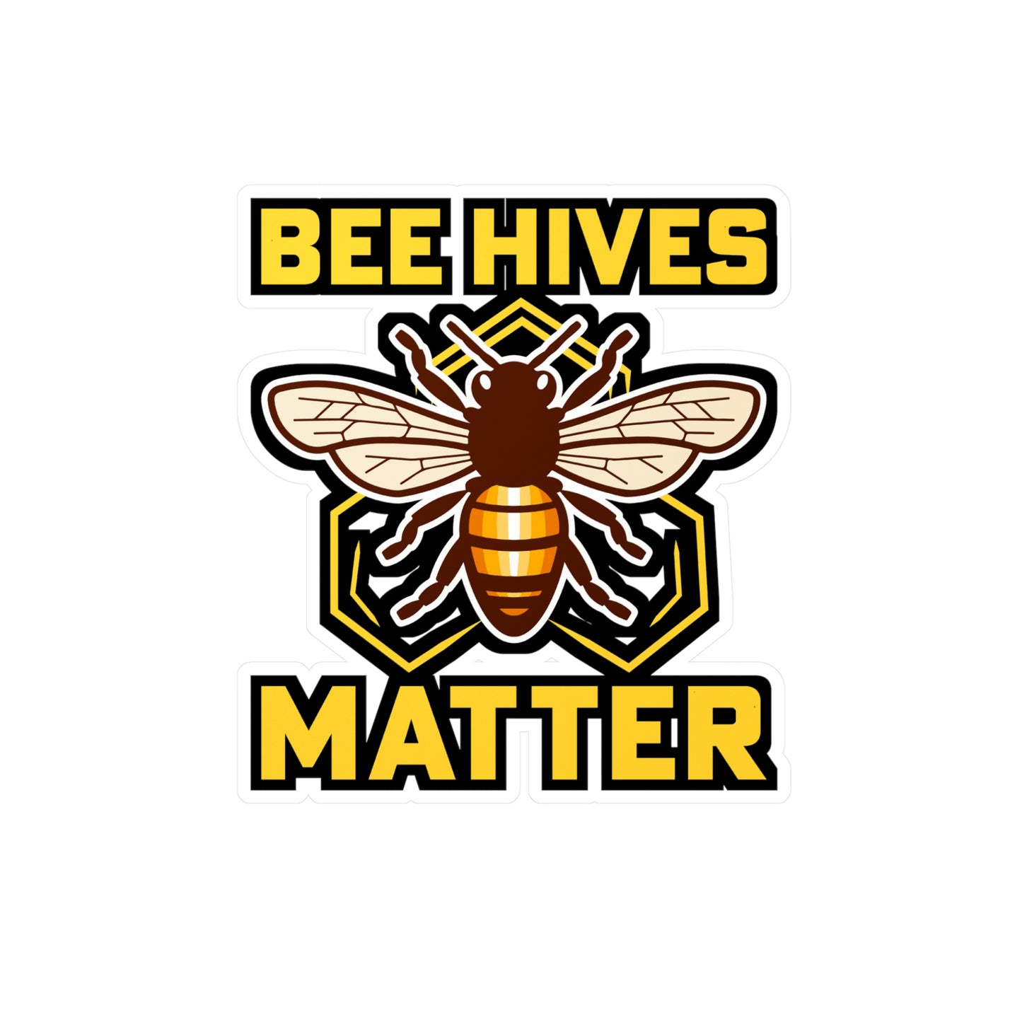 Bee hives matter - Beekeeping Sticker for Laptop Sticker. Water Bottle Sticker, Vinyl Brood Decal - Beekeeping Gift