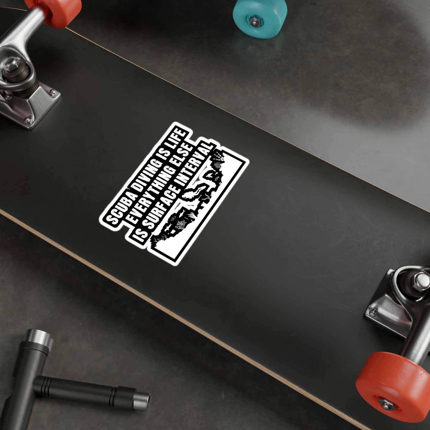 Scuba Diving is Life Everything Else Is Surface Interval - Diver Sticker for Laptop Sticker. Water Bottle Sticker, Vinyl Scuba-diving Decal - Diver Gift