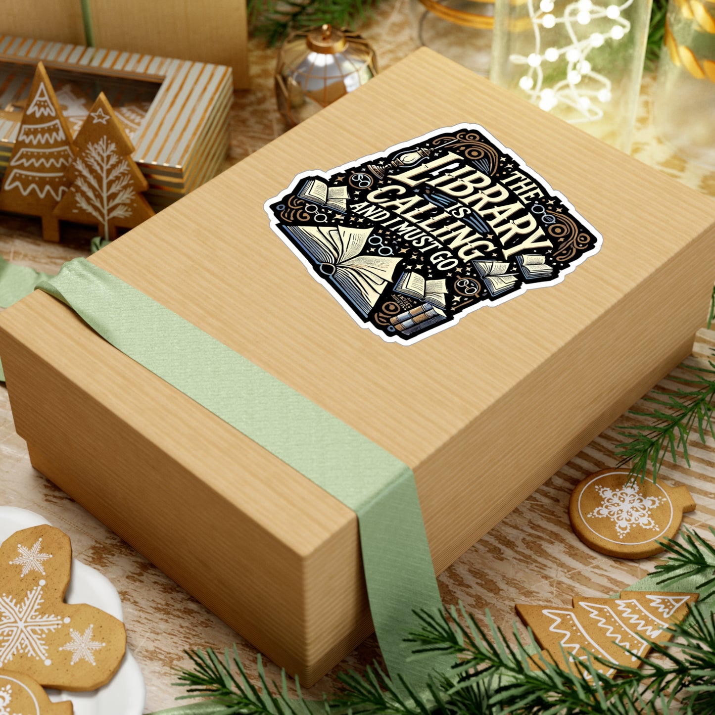 The Library Is Calling And I Must Go - Book lover Sticker for Laptop Sticker. Water Bottle Sticker, Vinyl Library Decal - Book lover Gift