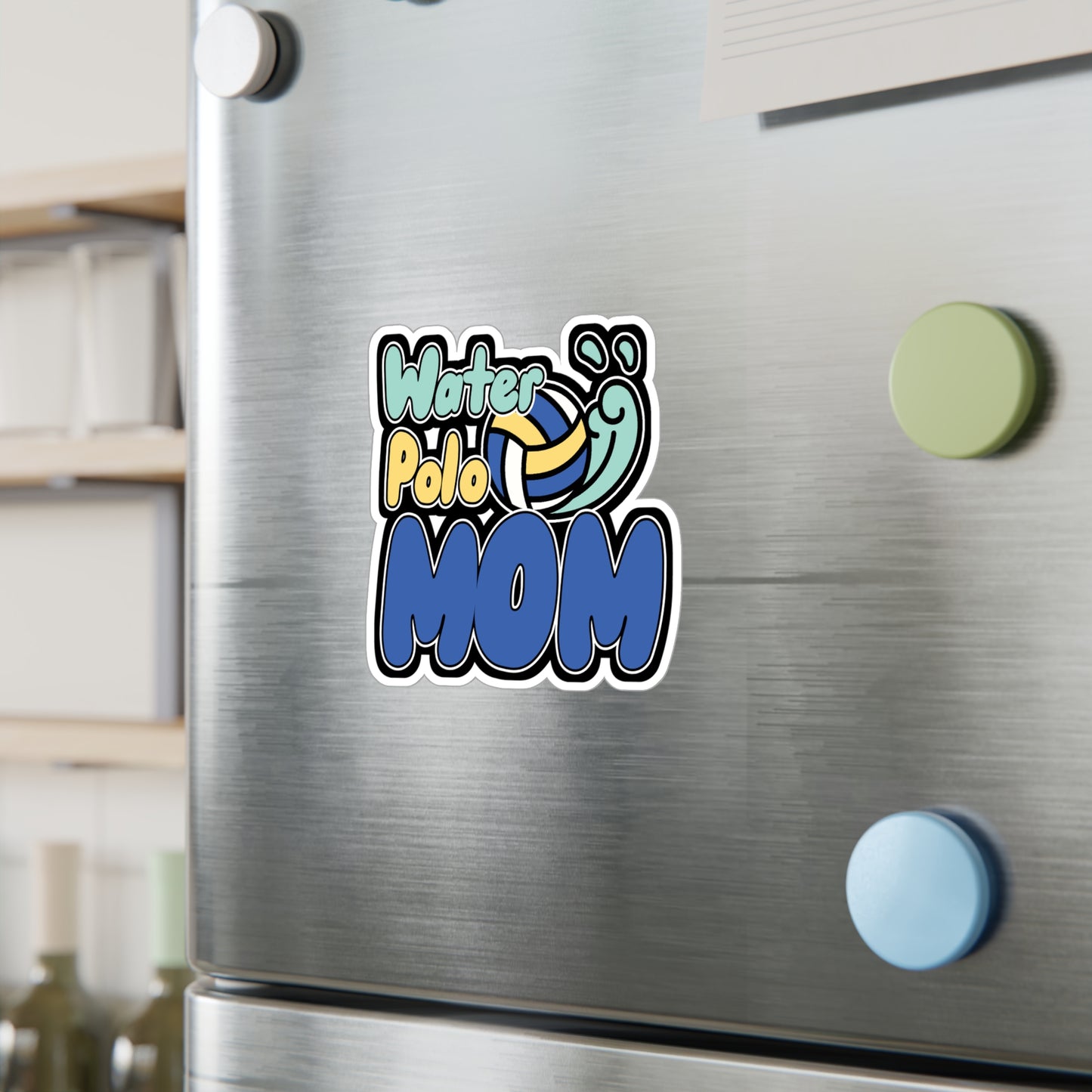 Water Polo Mom - Watersports Sticker for Wall, Laptop, Window, Truck, Car Watersports Gift Vinyl Water Decal Sticker