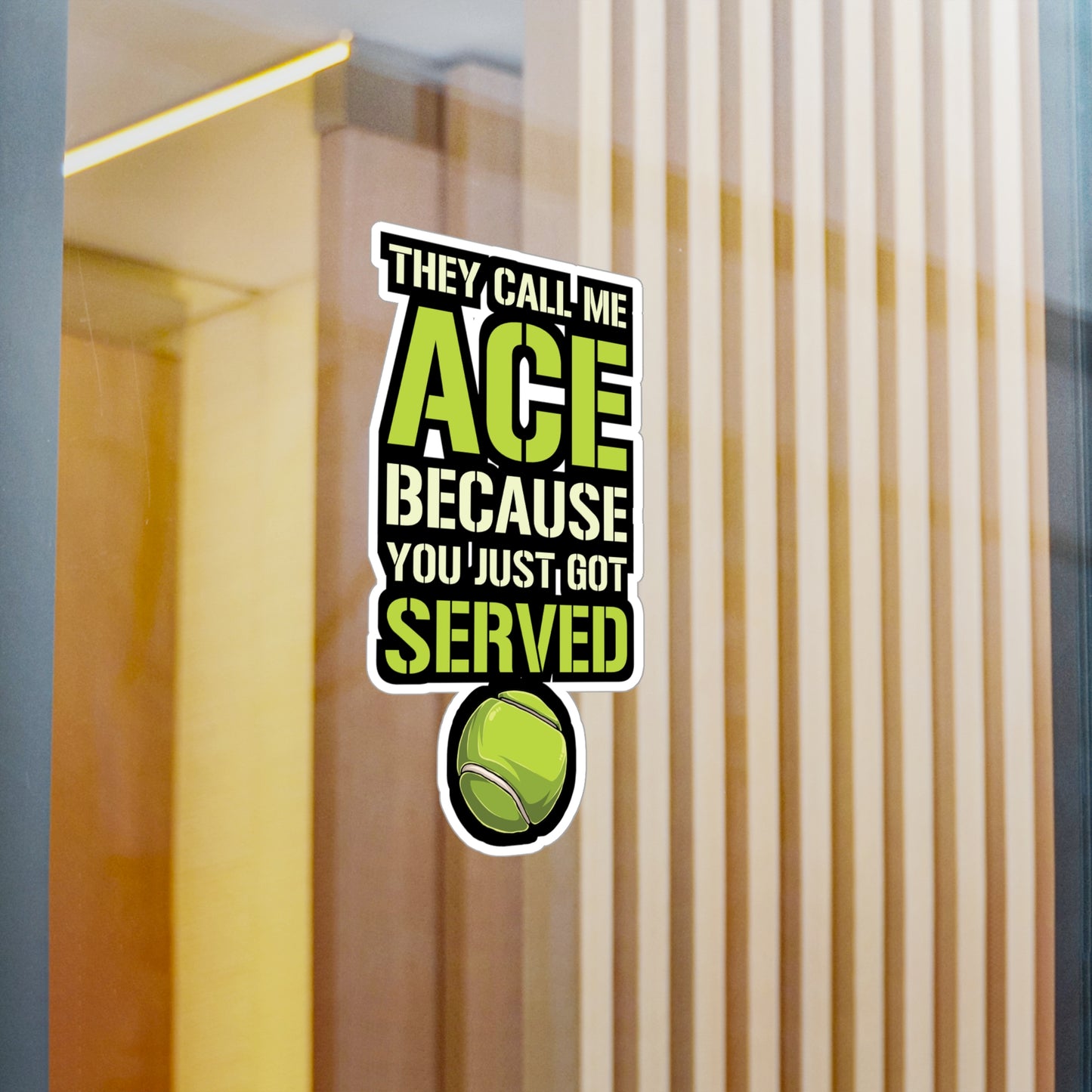They Call Me Ace Because You Just Got Served - Padel Sticker for Laptop Sticker. Water Bottle Sticker, Vinyl Padel court Decal - Padel Gift