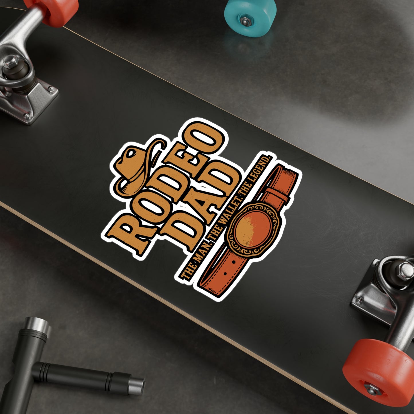 Rodeo Dad – The Man, The Wallet, The Legend | Cowboy Sticker for Laptop or Water Bottle | Western Vinyl Decal, Funny Father’s Day Gift