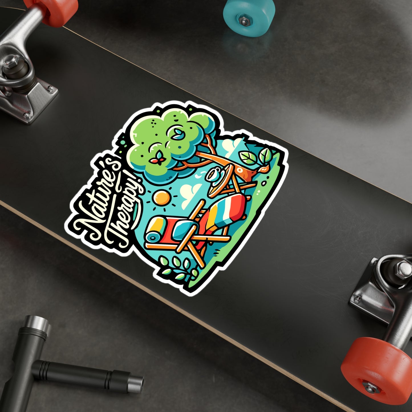 Nature's Therapy - Peaceful Sticker for Laptop Sticker. Water Bottle Sticker, Vinyl Nature Decal - Peaceful Gift