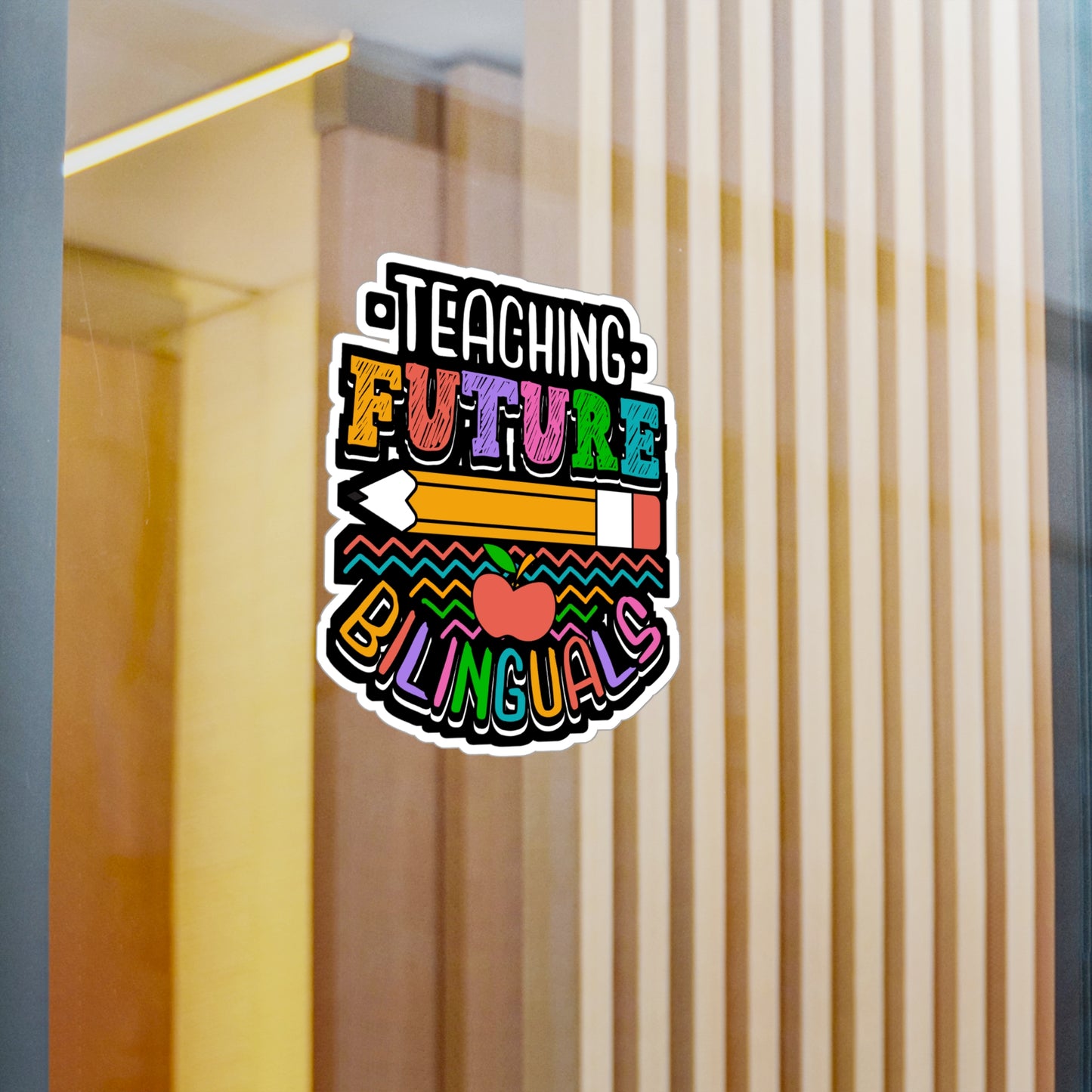 Teaching Future Bilinguals - Spanish Sticker for Laptop Sticker. Water Bottle Sticker, Vinyl Bilingual Decal - Spanish Gift