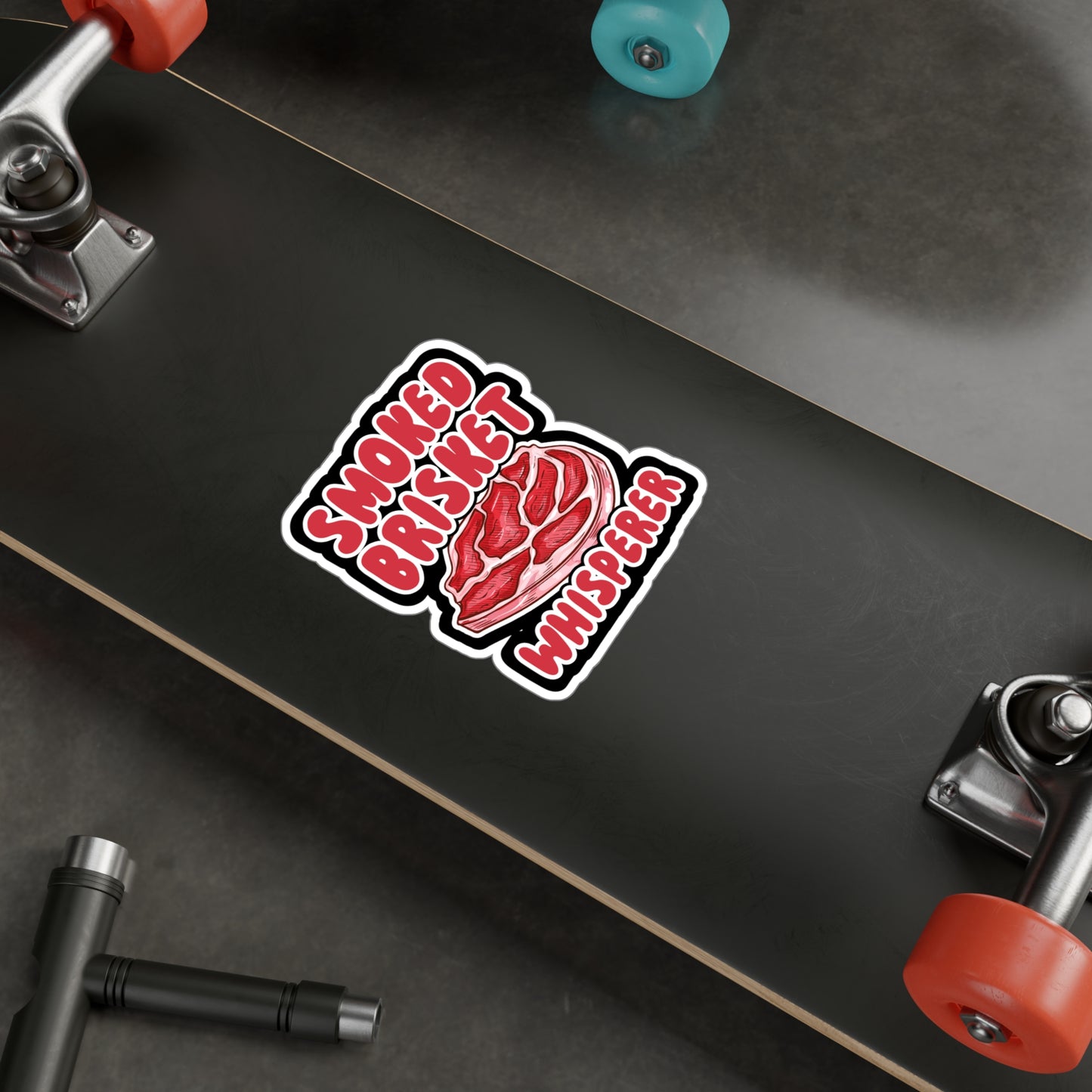 Smoked Brisket Whisperer - Grill Sticker for Wall, Laptop, Window, Truck, Car Grill Gift Vinyl Grilling Decal Sticker