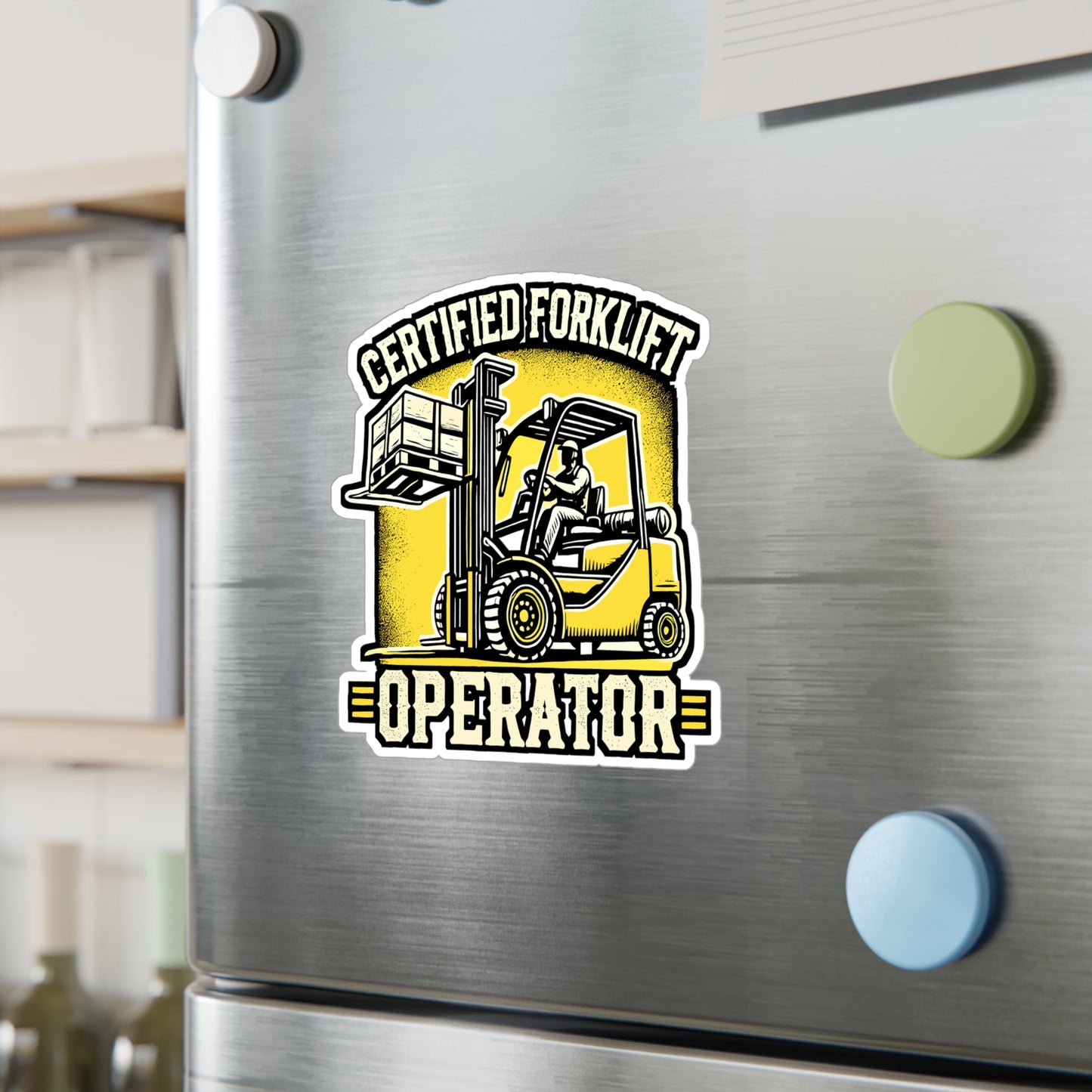 Certified Forklift Operator – Vinyl Sticker for Laptop or Water Bottle | Warehouse Driver Decal, Funny Forklift Gift