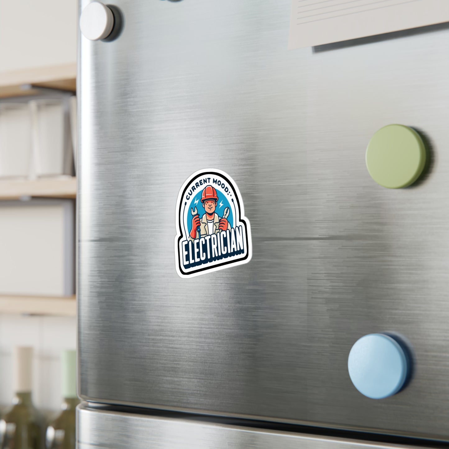 Current mood Electrician - Electrician Sticker for Laptop Sticker. Water Bottle Sticker, Vinyl Stripper Decal - Electrician Gift