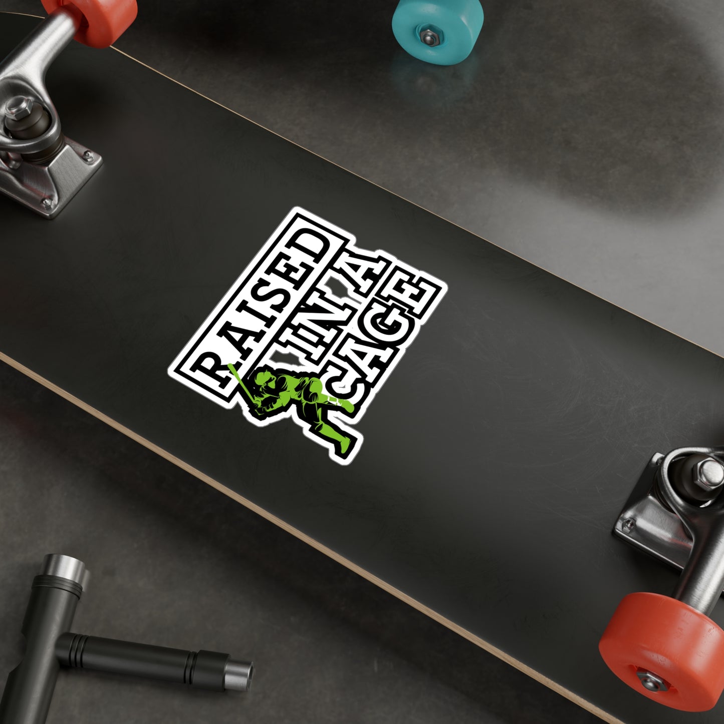 Raised In A Cage - Baseball Sticker for Wall Car Window Laptop Sticker. Water Bottle Sticker, Vinyl Softball Decal, Game Sticker - Baseball Gift