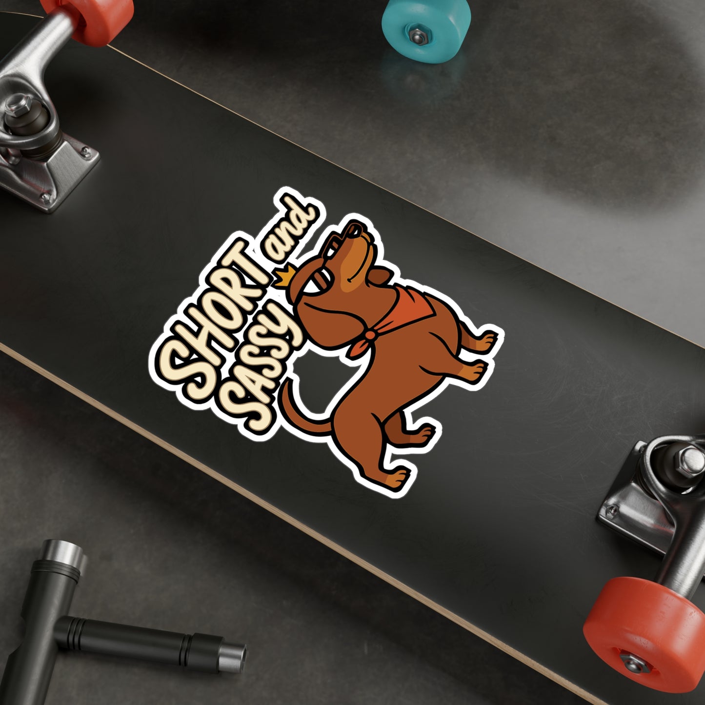 Dachshund Sticker – Short and Sassy Weiner Dog Decals, Waterproof Vinyl, Cute Dachshund Gift for Laptop, Water Bottle