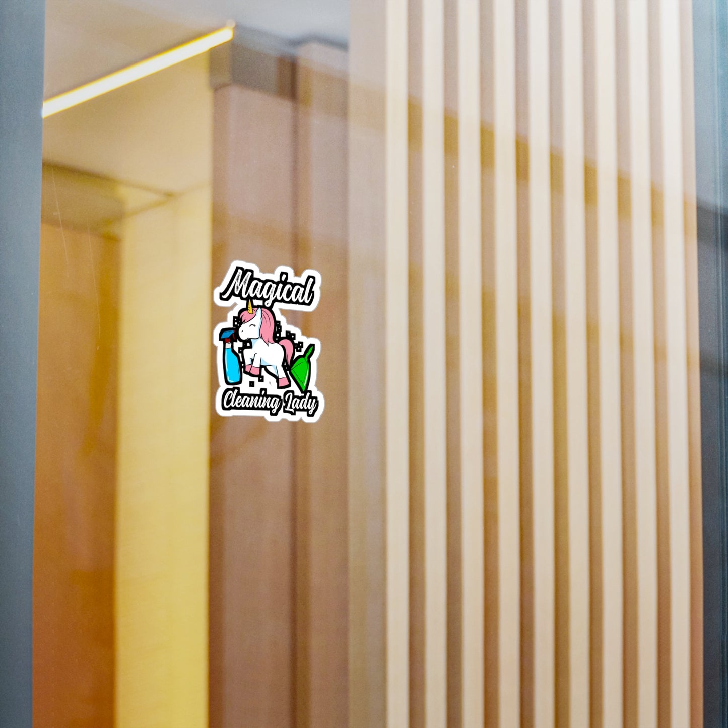 Unicorn cleaning lady - Housekeeping Sticker for Laptop Sticker. Water Bottle Sticker, Vinyl Housekeeper Decal - Housekeeping Gift