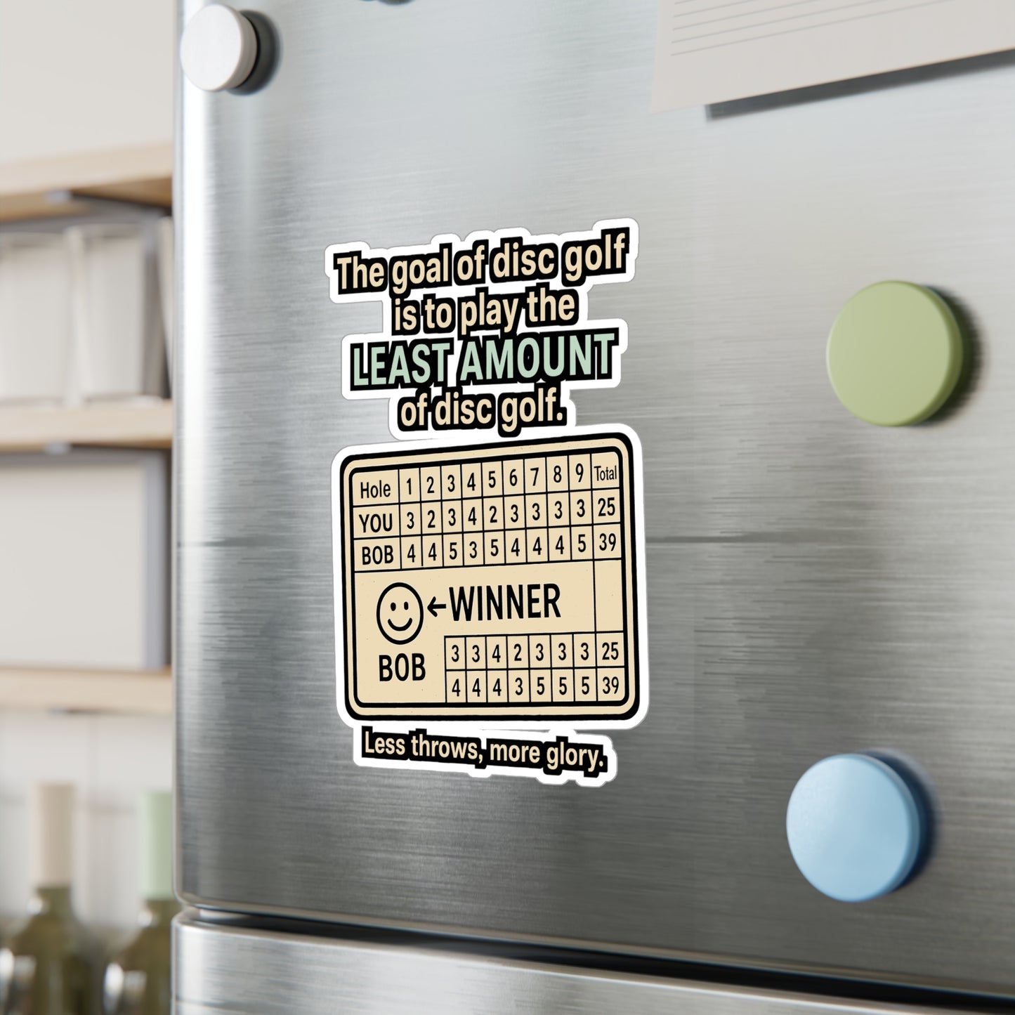 Disc Golf Sticker – "The Goal Of Disc Golf Is To Play The Least Amount Of Disc Golf" Vinyl Decals for Laptop, Water Bottle, Outdoors Frisbee Player