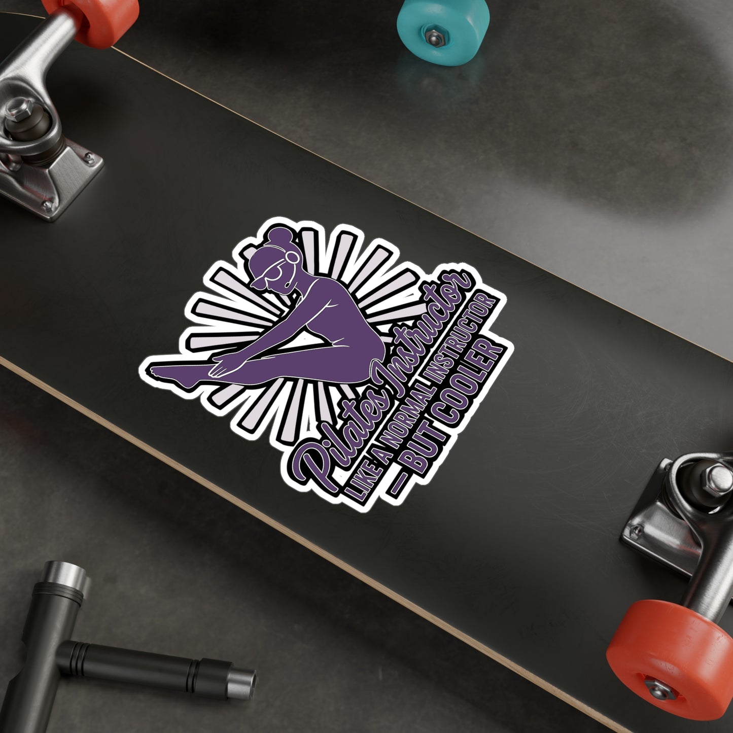 Pilates Instructor Like A Normal Instructor But Cooler - Pilates Sticker for Laptop, Water Bottle - Gift for Pilates Teachers & Fitness Lovers