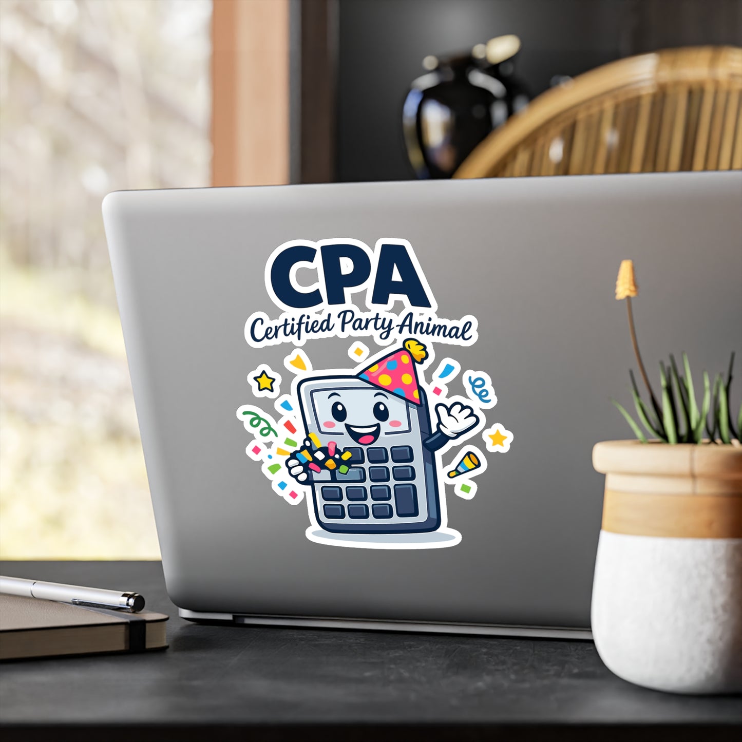 Accountant Sticker Certified Party Animal Funny Accounting Decals Waterproof Vinyl for Laptop Water Bottle Balance Spreadsheet Amortization