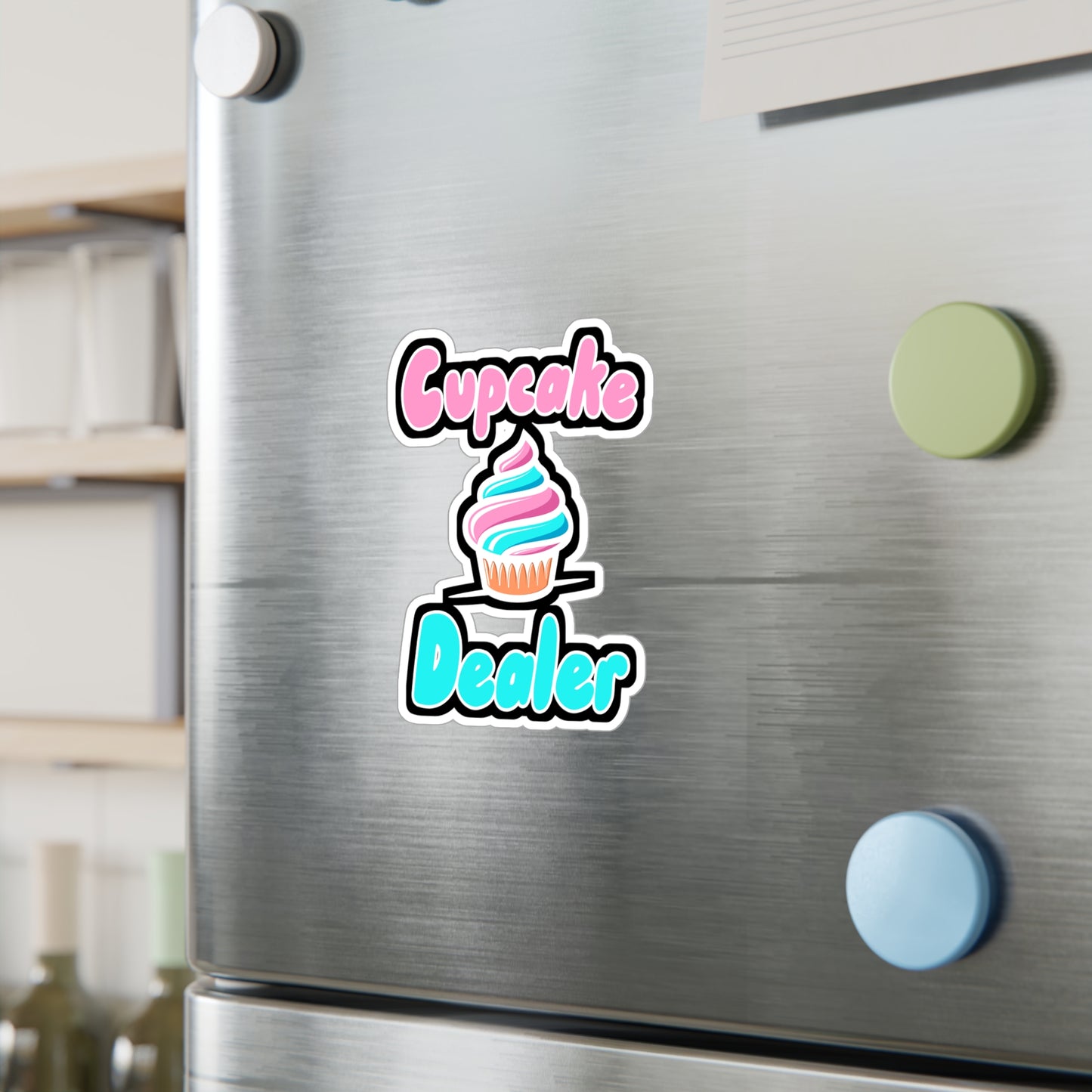 Cupcake Dealer - Cupcake Sticker for Wall, Laptop, Window, Truck, Car Cupcake Gift Vinyl Cake Decal Sticker