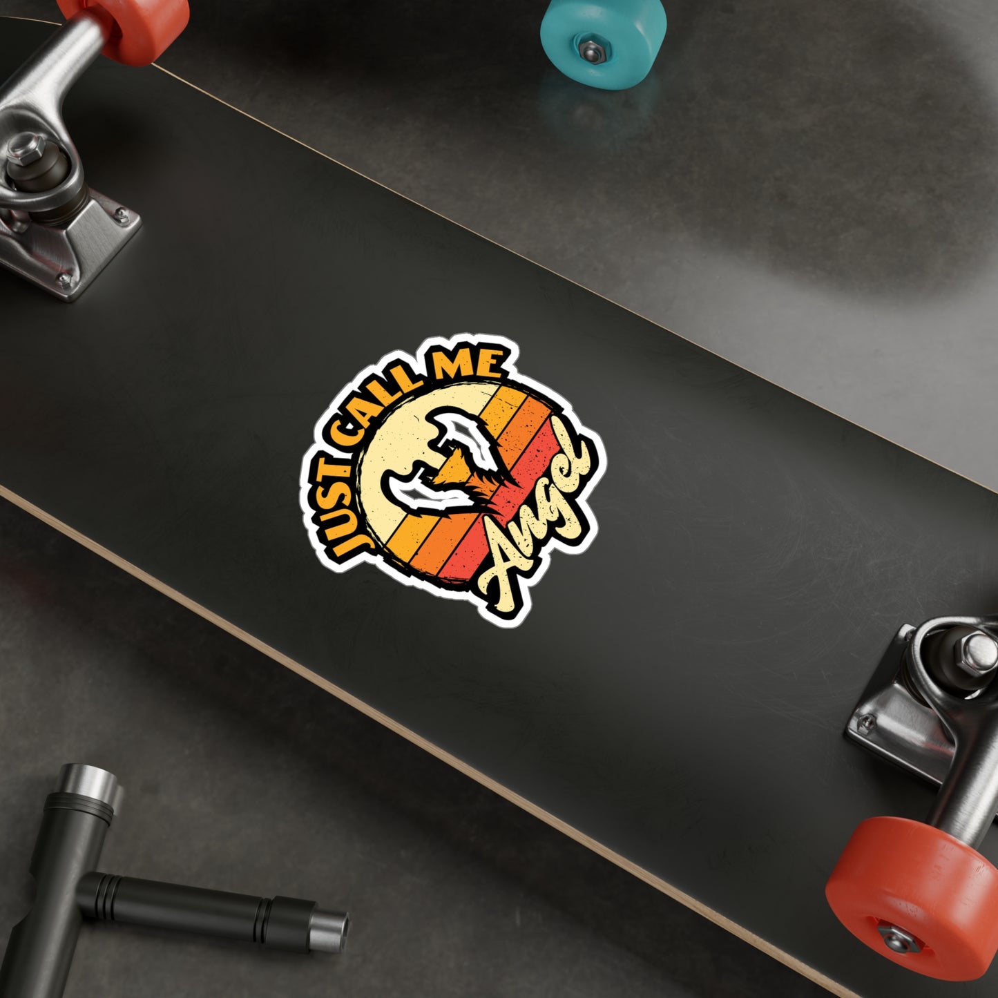 Just Call Me Angel - Angel Sticker for Car Window Laptop Sticker. Water Bottle Sticker, Vinyl Aesthetic Decal, Cute Sticker - Angel Gift