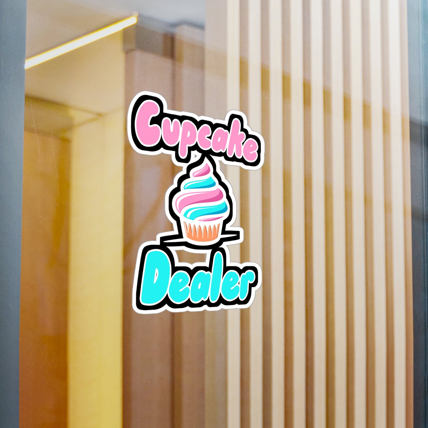 Cupcake Dealer - Cupcake Sticker for Wall, Laptop, Window, Truck, Car Cupcake Gift Vinyl Cake Decal Sticker