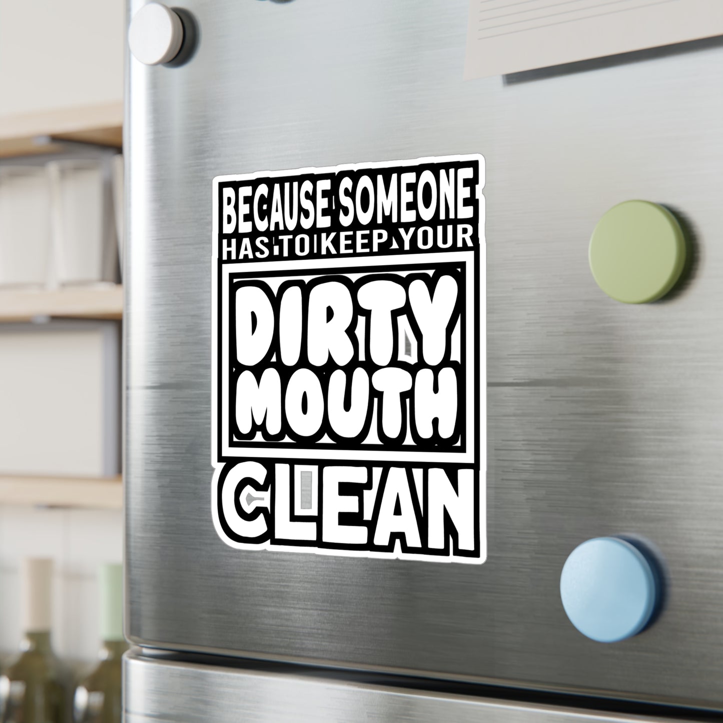 Dirty Mouth - Dentist Sticker for Car Window Laptop Sticker. Water Bottle Sticker, Vinyl Teeth Decal, Tooth Sticker - Dentist Gift